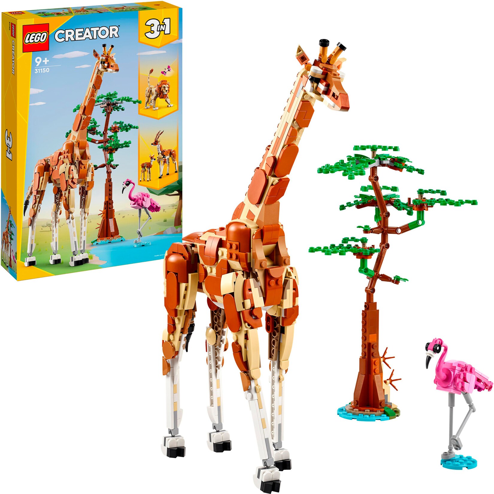 LEGO Konstruktionsspielzeug Creator 3-in-1 Tiersafari