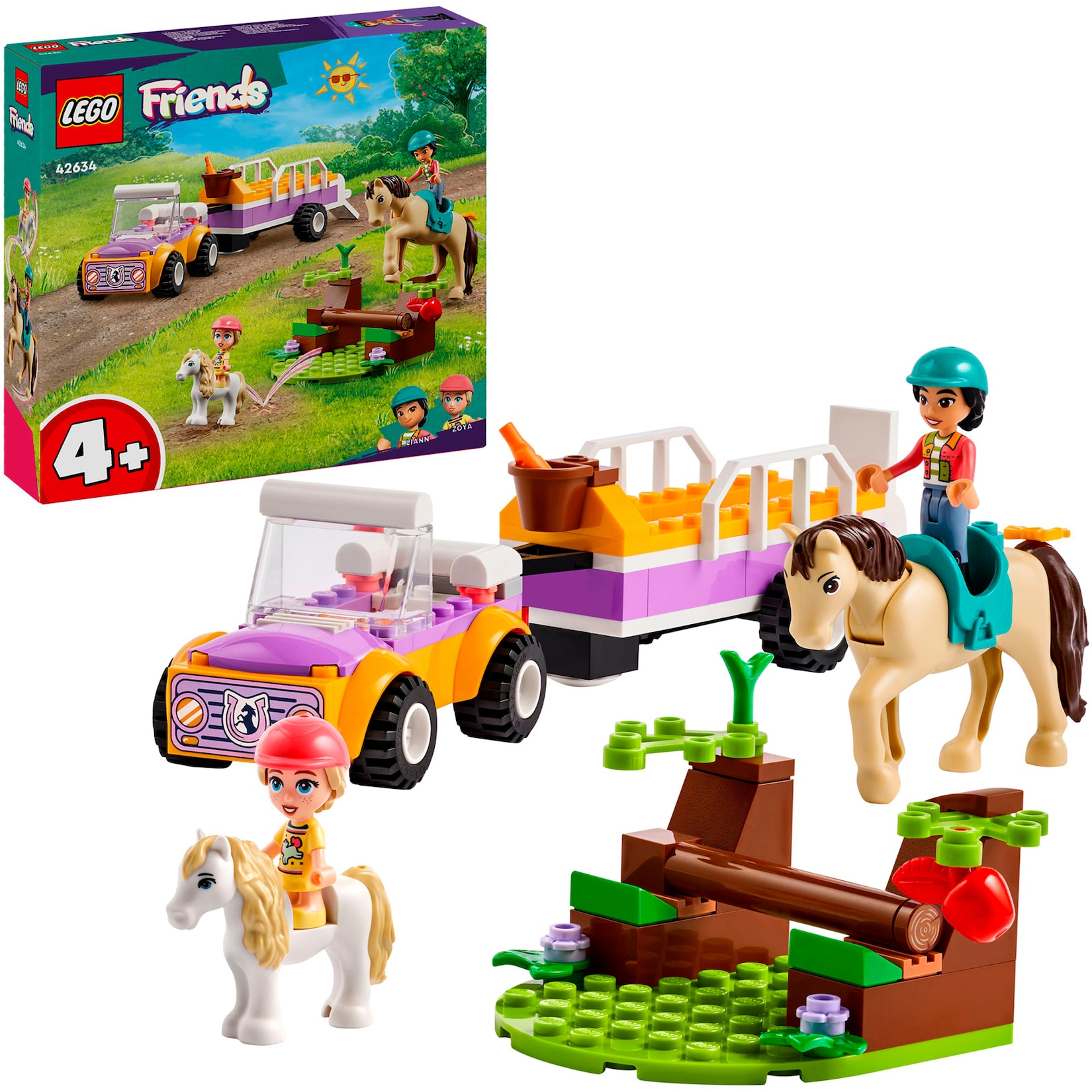 LEGO Konstruktionsspielzeug Friends Pferde- und Pony-Anhänger