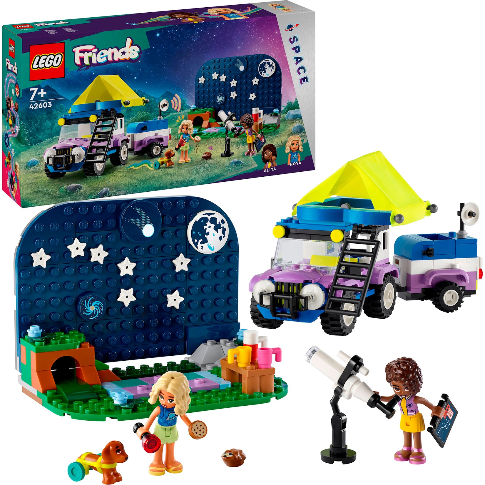 LEGO Konstruktionsspielzeug Friends Sternengucker-Campingfahrzeug