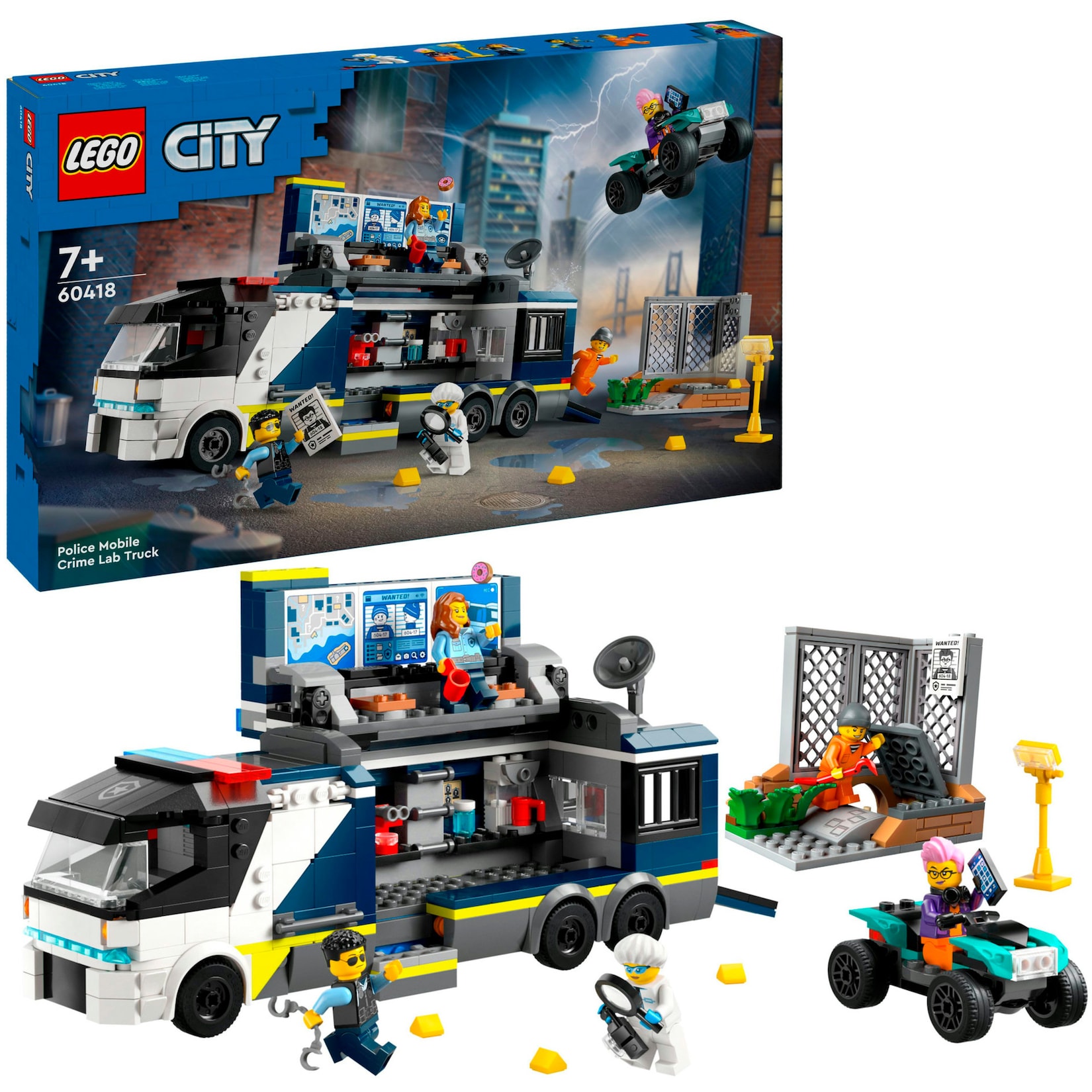 LEGO Konstruktionsspielzeug City Polizeitruck mit Labor