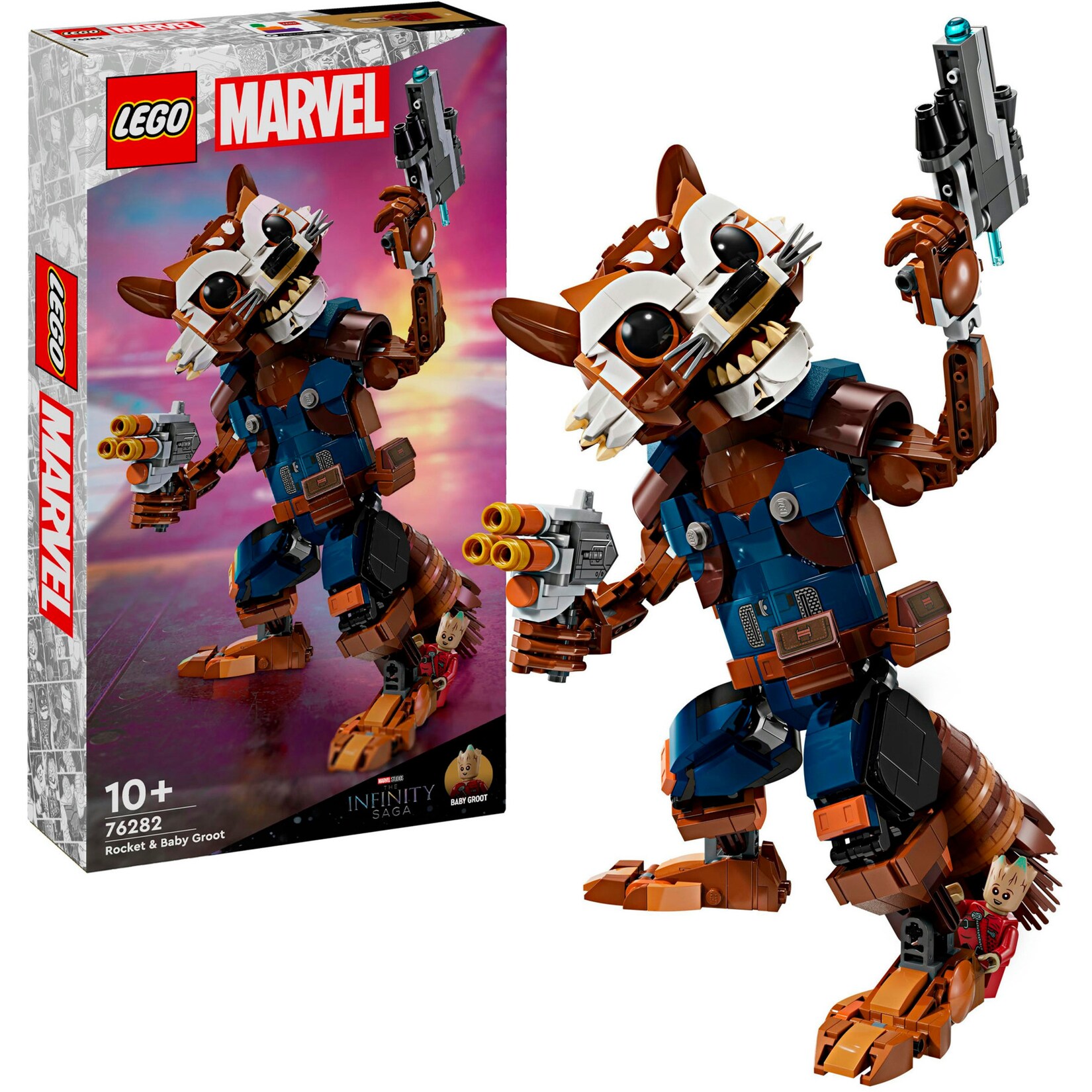 LEGO Konstruktionsspielzeug Marvel Super Heroes Rocket & Baby Groot