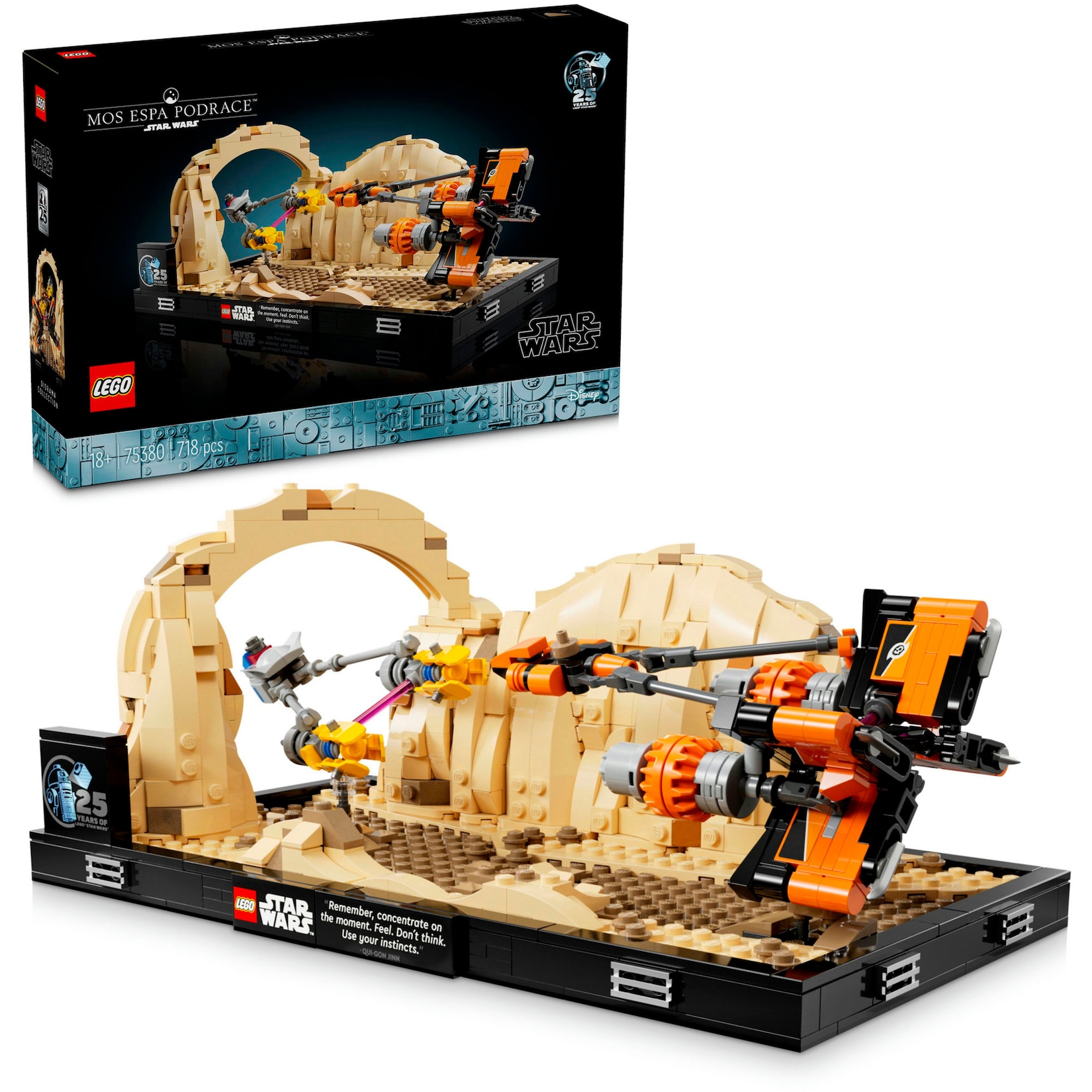 LEGO Konstruktionsspielzeug Star Wars Podrennen in Mos Espa - Diorama