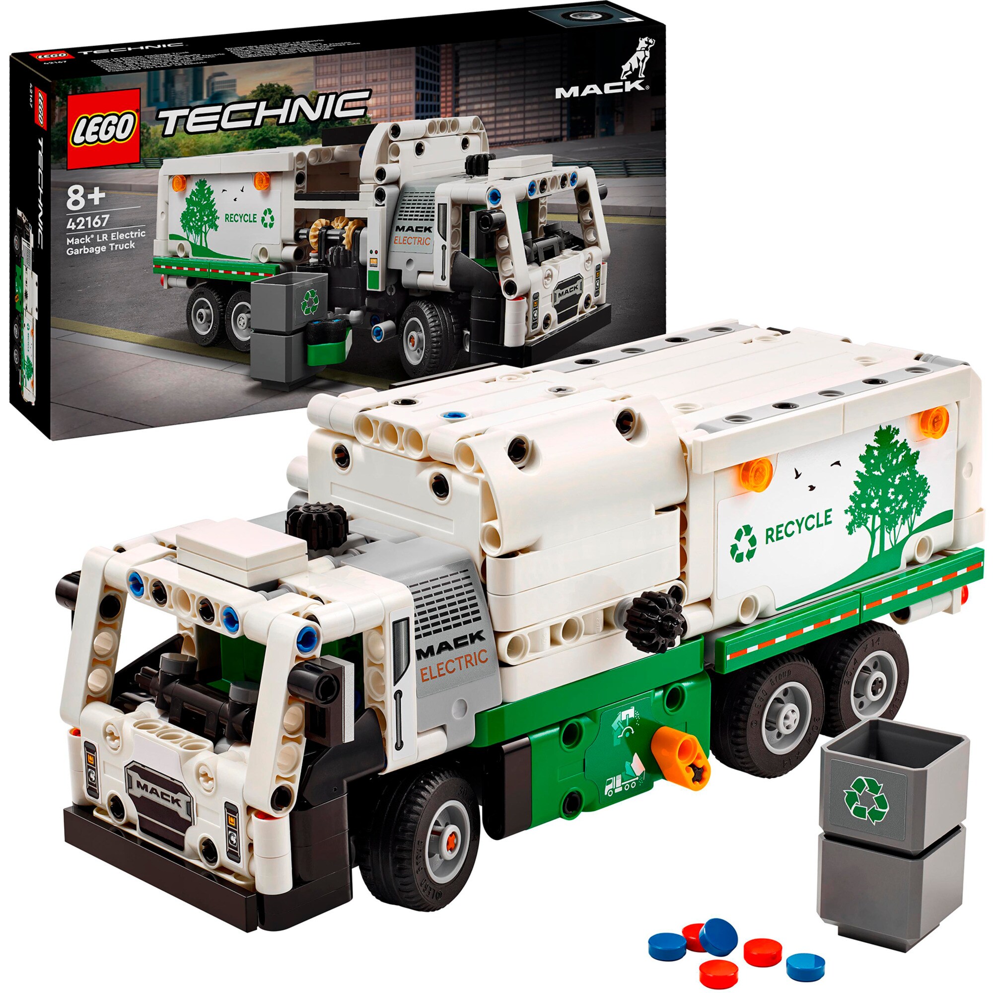 LEGO Konstruktionsspielzeug Technic Mack LR Electric M&uuml;llwagen - Bild 1