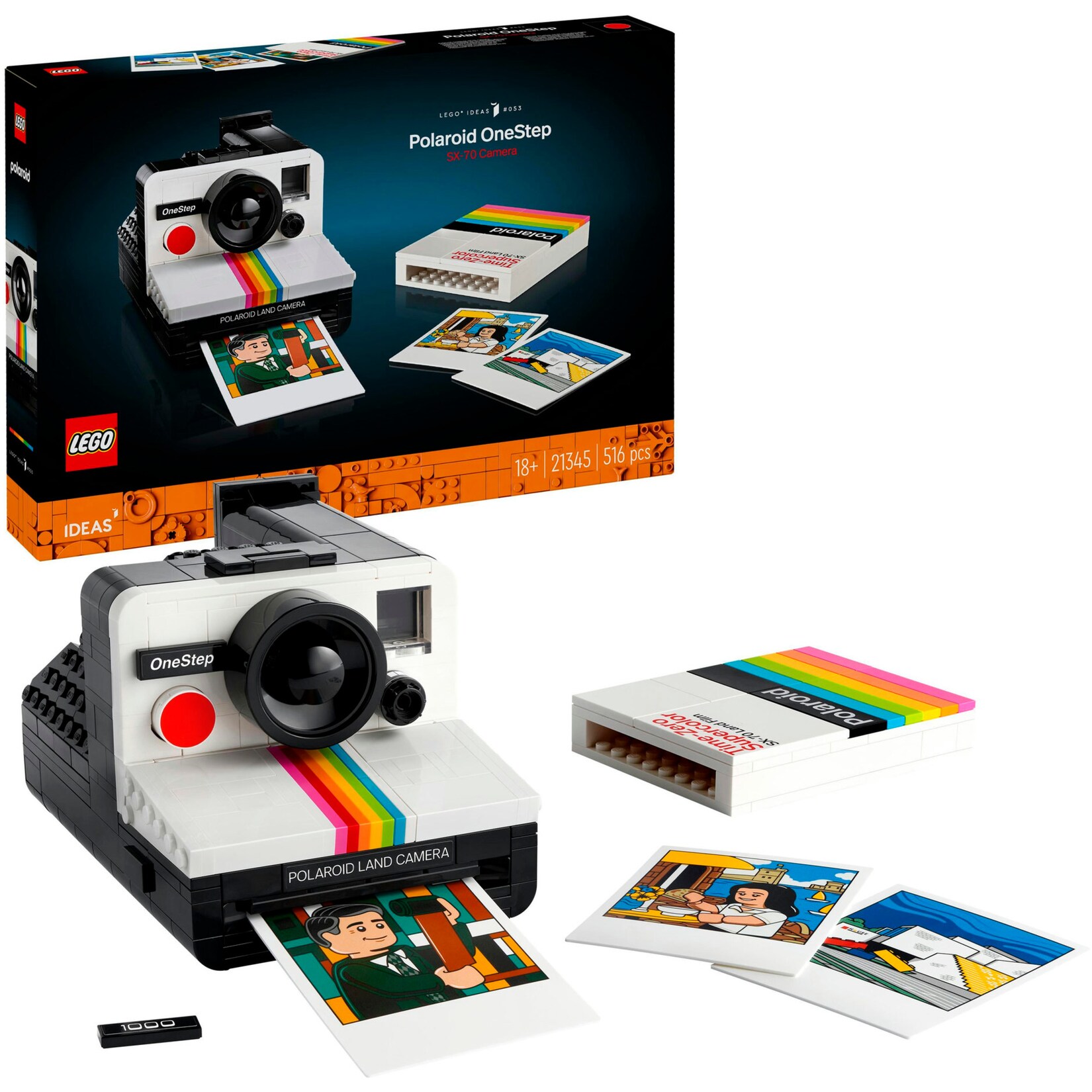 LEGO Konstruktionsspielzeug Ideas Polaroid OneStep SX-70 Sofortbildkamera