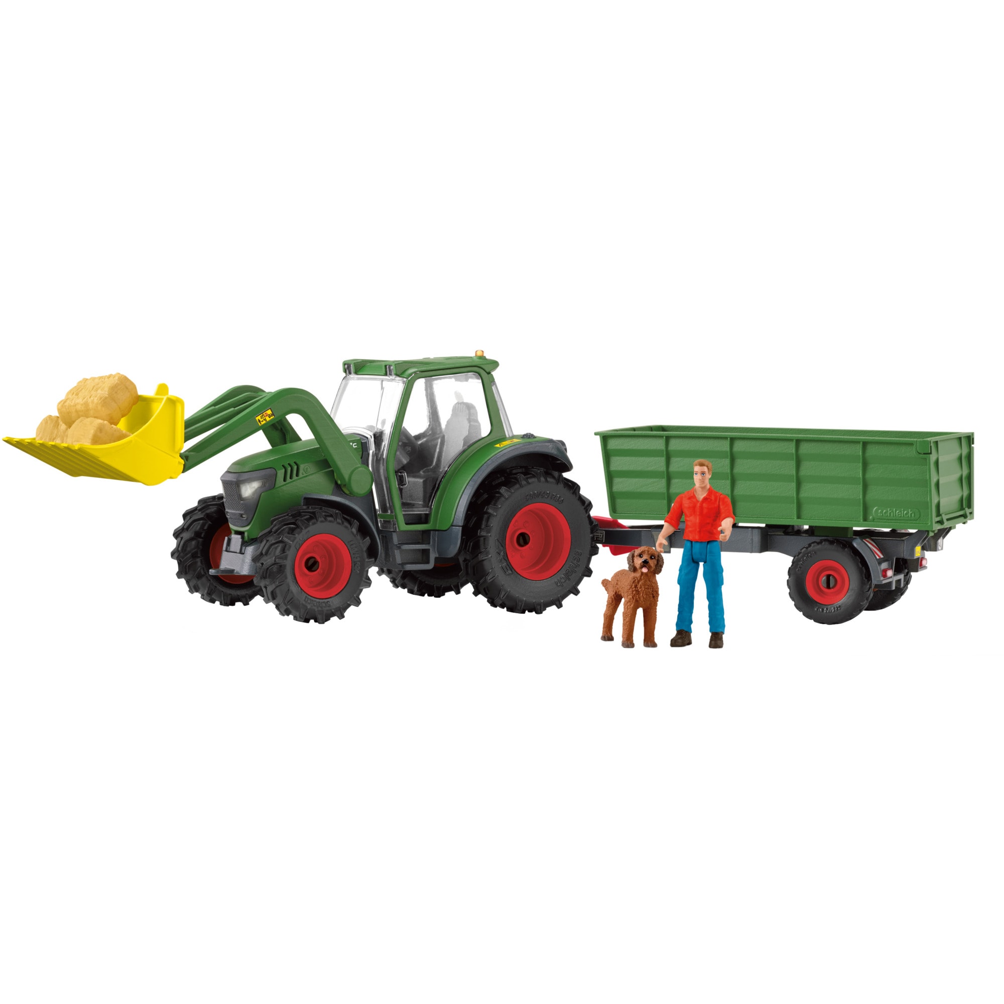 Schleich Spielfahrzeug Farm World Traktor mit Anh&auml;nger - Bild 1