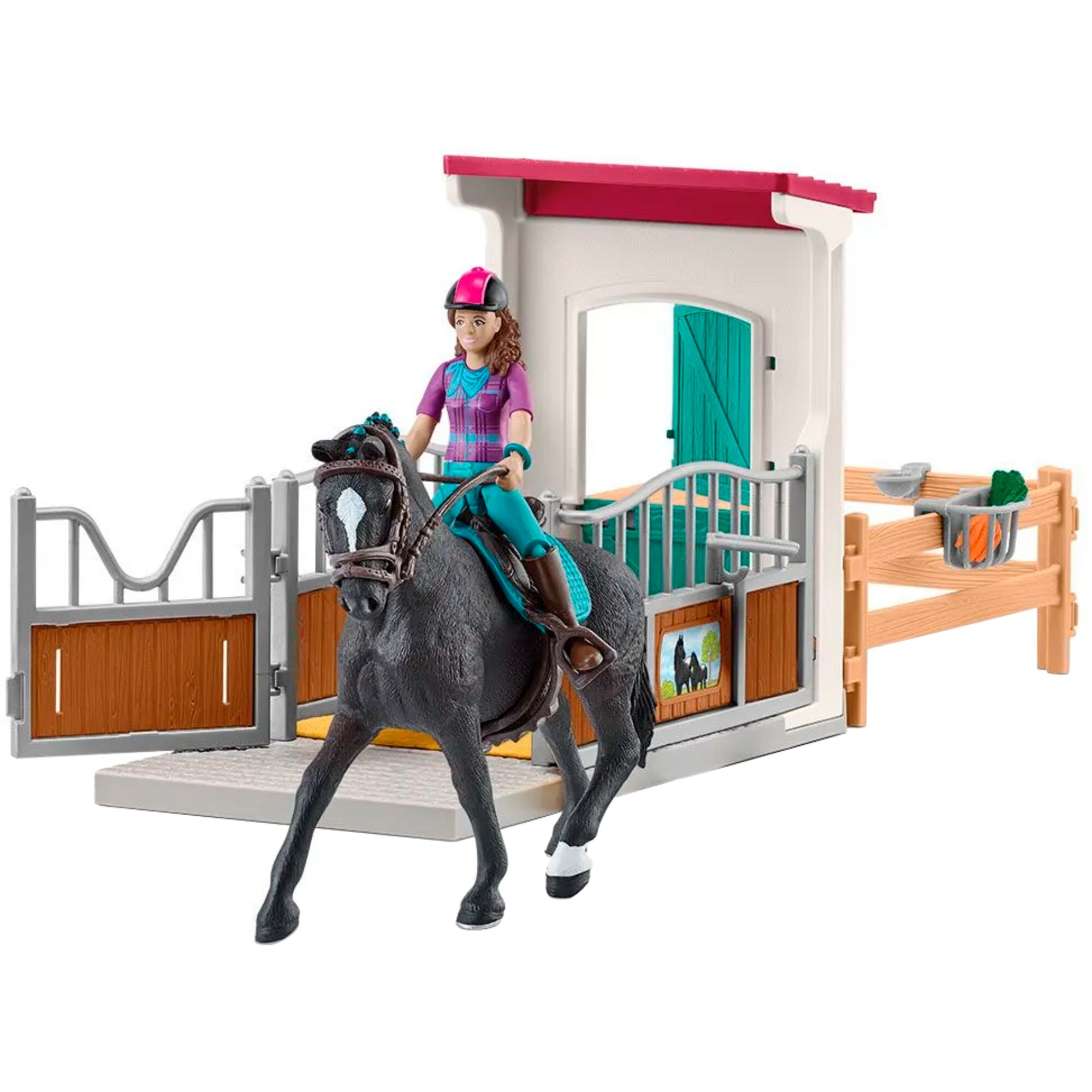 Schleich Spielfigur Horse Club Pferdebox mit Lisa & Storm - Bild 1