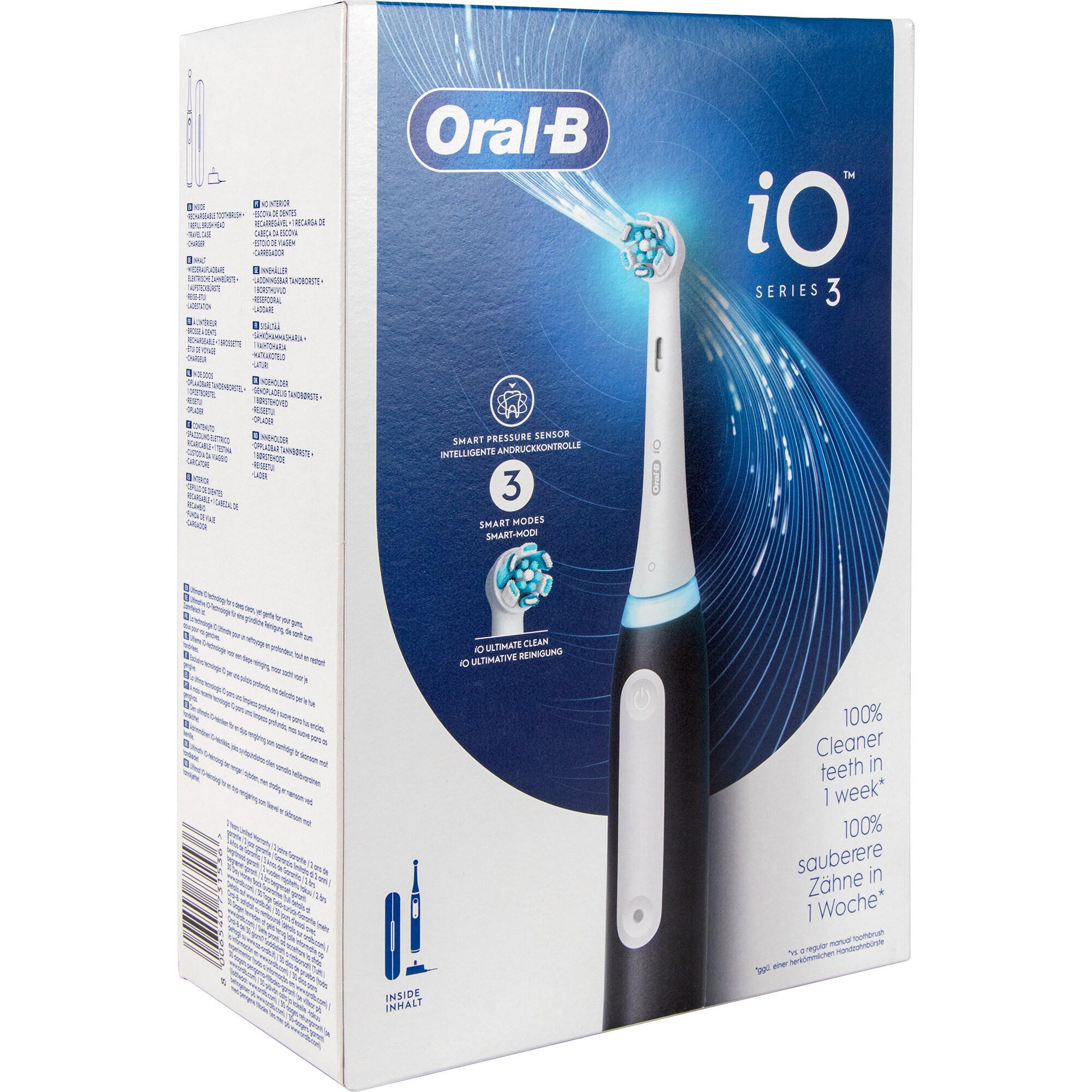 Oral-B Elektrische Zahnb&uuml;rste Oral-B iO Series 3 Matt Black mit Reiseetui - Bild 1