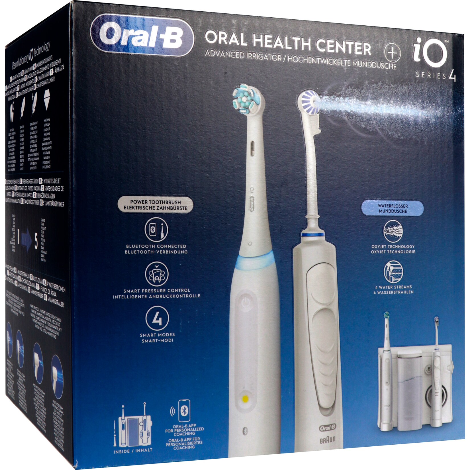 Braun Mundpflege Oral-B Center OxyJet Reinigungssystem - Munddusche + Oral-B iO4