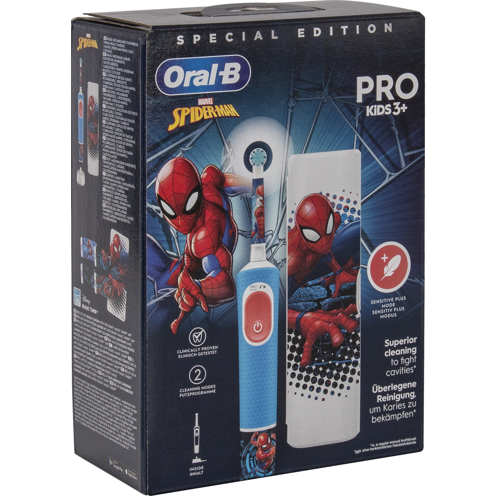 Oral-B Elektrische Zahnb&uuml;rste Oral-B Vitality Pro 103 Kids Spiderman mit Reiseetui - Bild 1