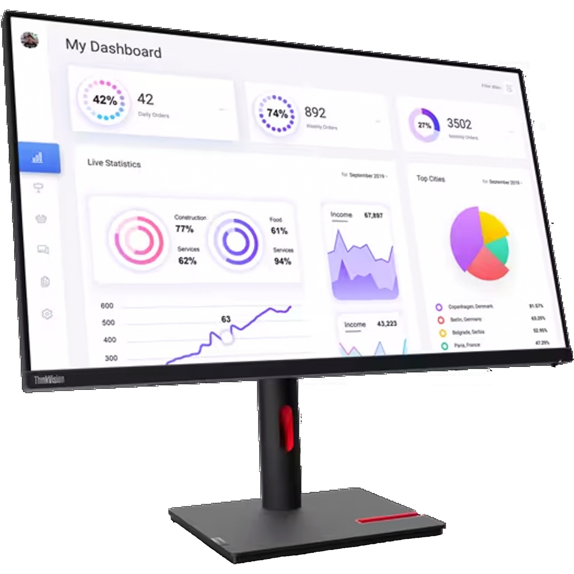 Lenovo LED-Monitor ThinkVision T32p-30 - Bild 1