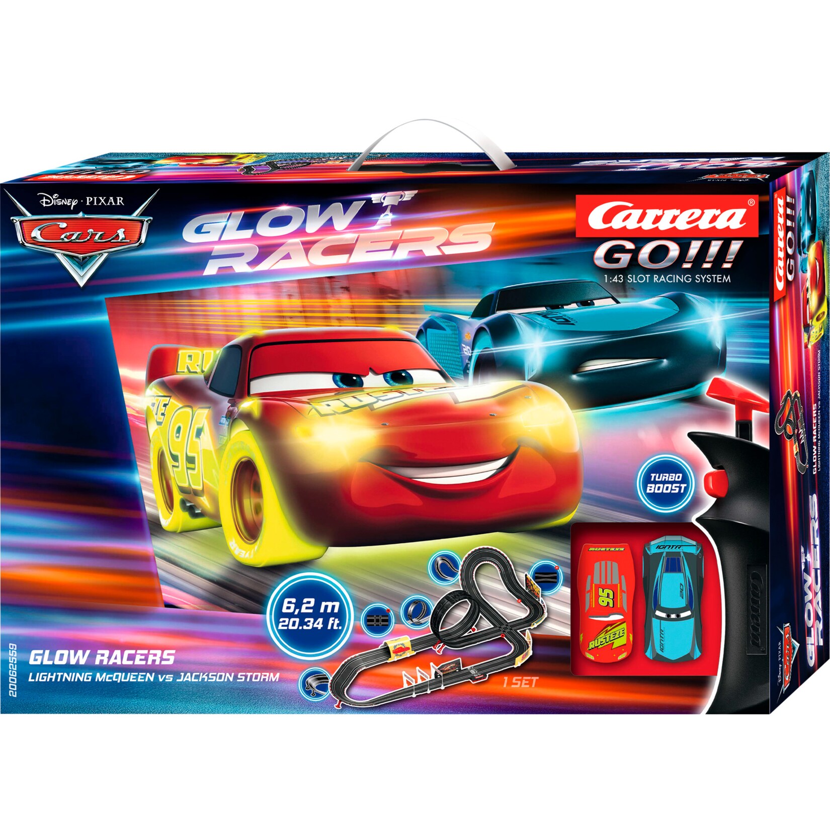 Carrera Rennbahn GO!!! Disney·Pixar Cars - Glow Racers