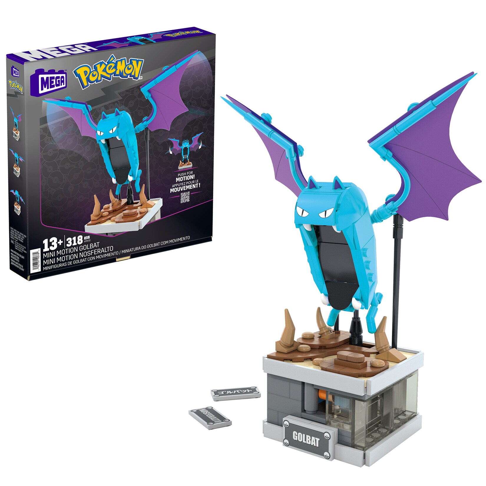 MegaBloks Konstruktionsspielzeug MEGA Pokémon Mini Motion-Golbat Bauspielzeug-Set für Sammler | 00194735190782