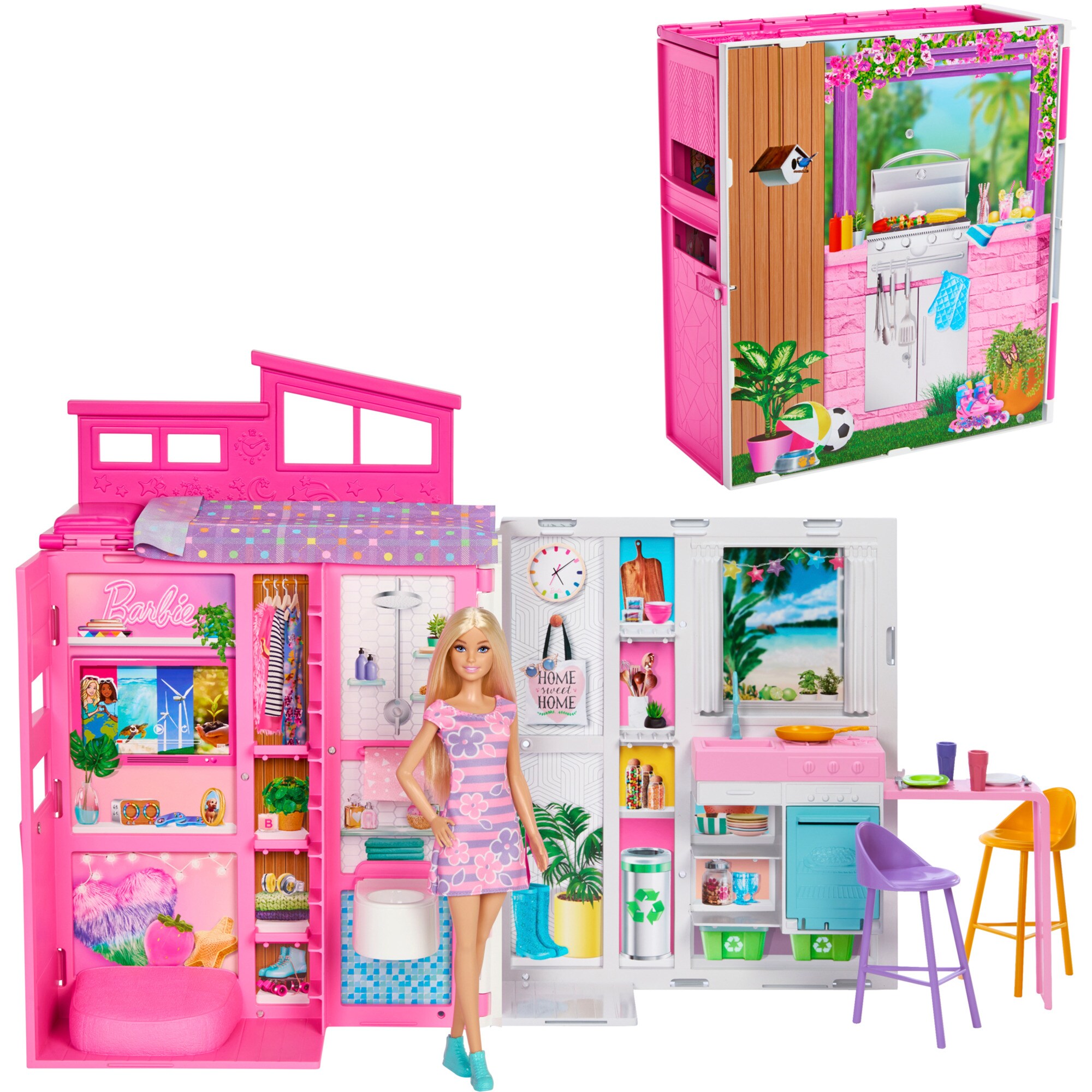 Barbie Kulisse Barbie Ferienhaus Puppe und Spielset - Bild 1