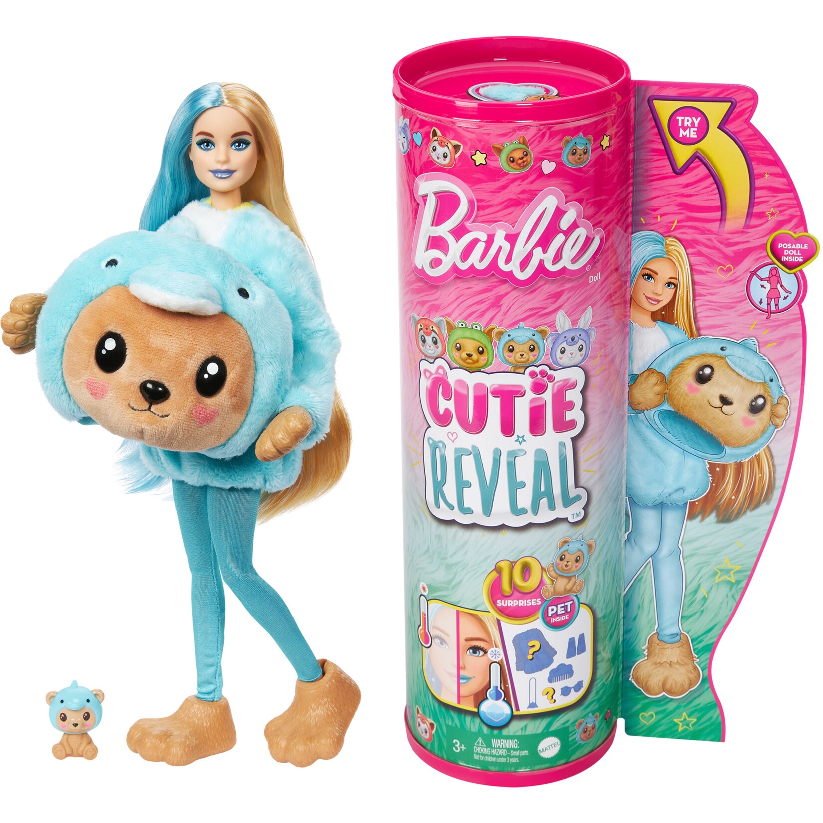 Barbie Puppe Barbie Cutie Reveal Costume Cuties Serie – Teddy Dolphin | 00194735178582