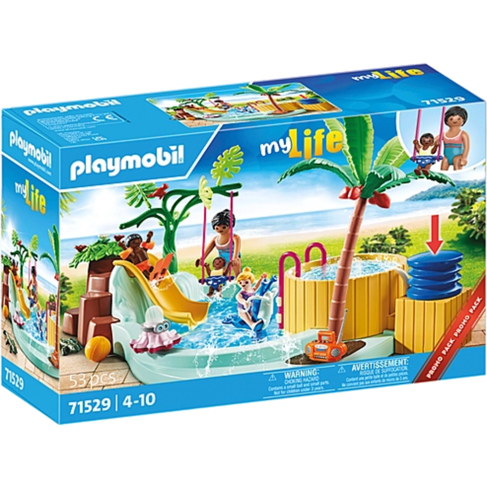 PLAYMOBIL Konstruktionsspielzeug City Life Kinderbecken mit Whirlpool