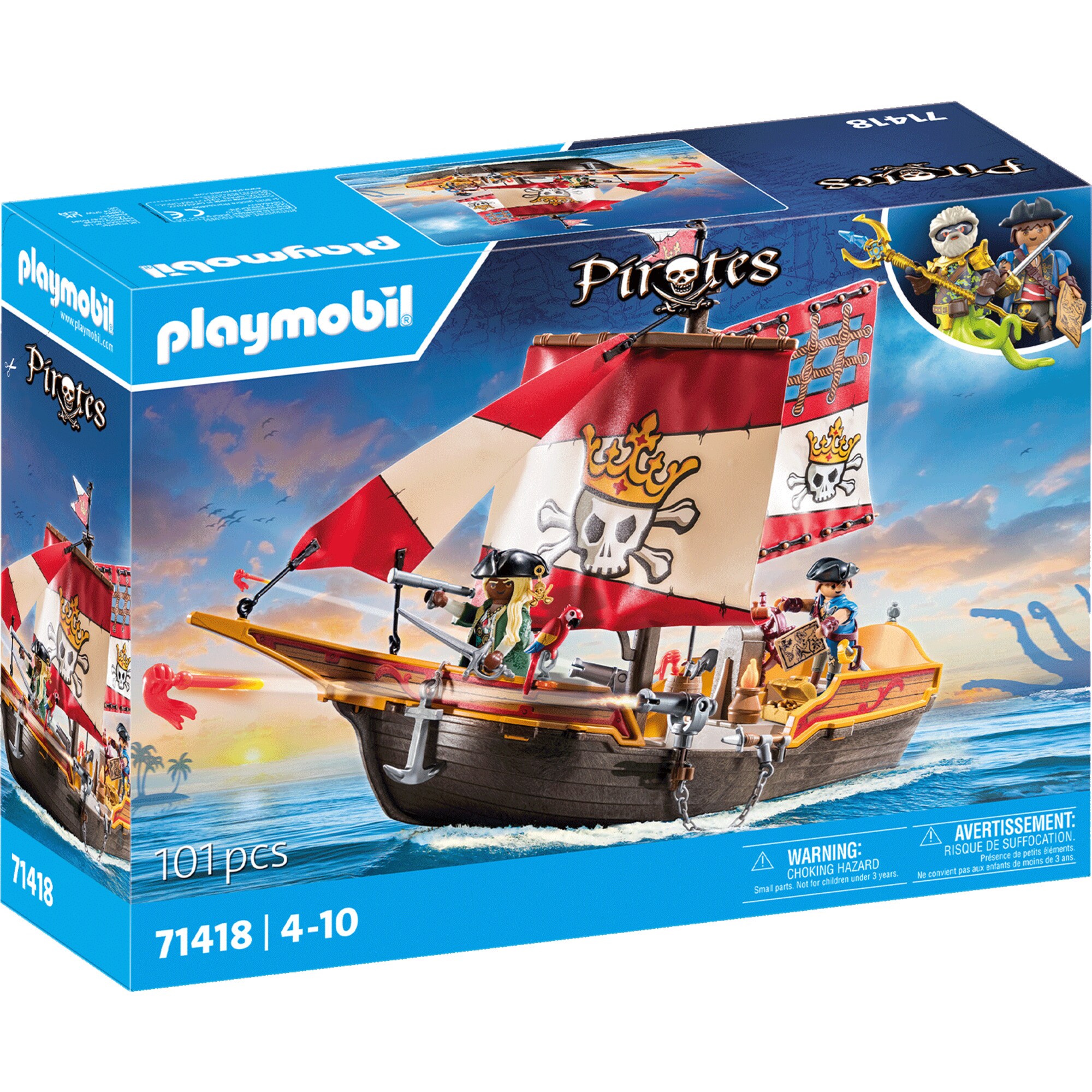 PLAYMOBIL Konstruktionsspielzeug Pirates Kleines Piratenschiff - Bild 1