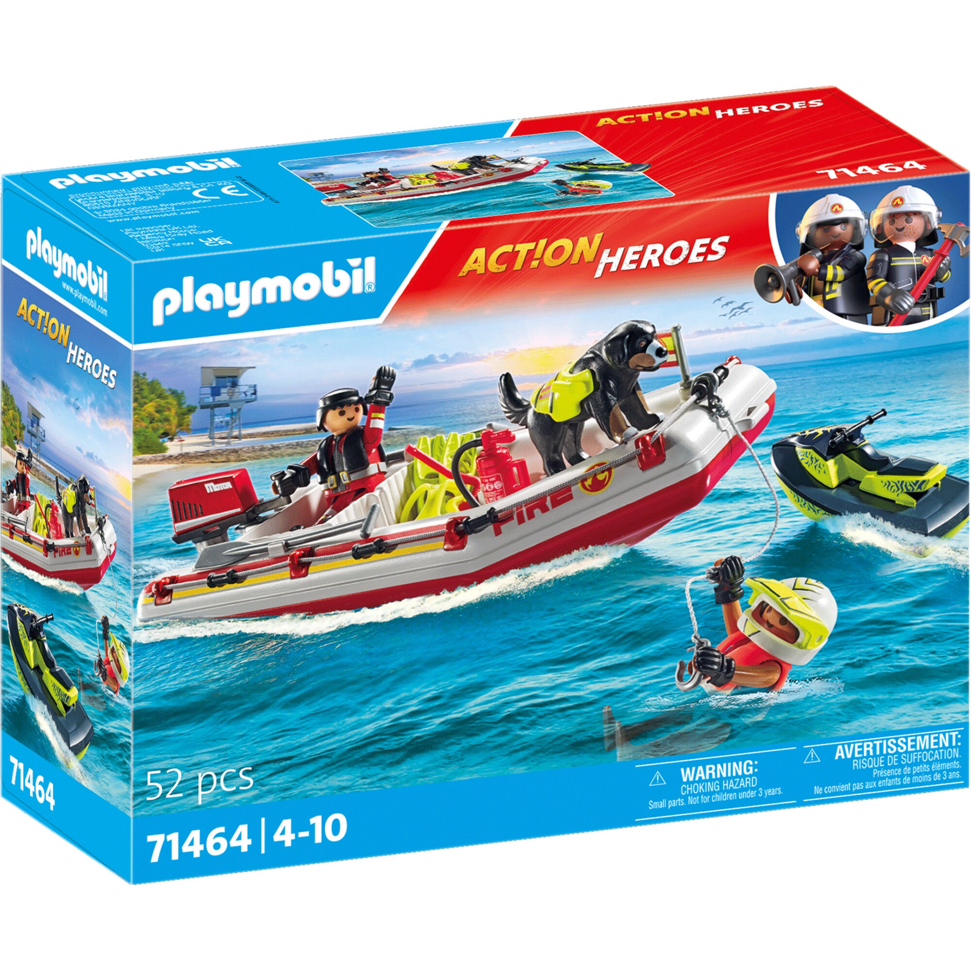PLAYMOBIL Konstruktionsspielzeug City Action Feuerwehrboot mit Aqua Scooter - Bild 1
