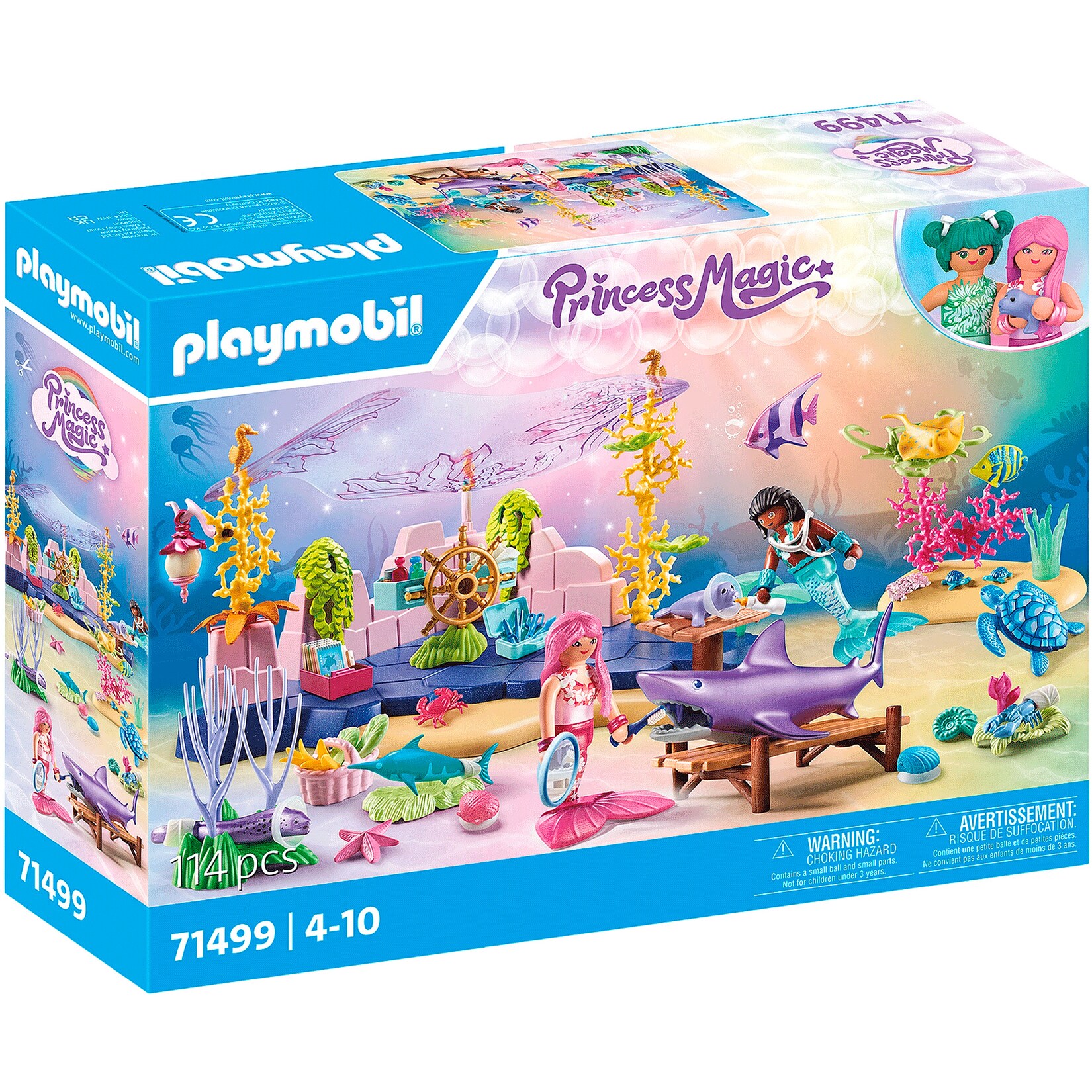 PLAYMOBIL Konstruktionsspielzeug Princess Magic Unterwasser-Tierpflege der Meeresbewohner