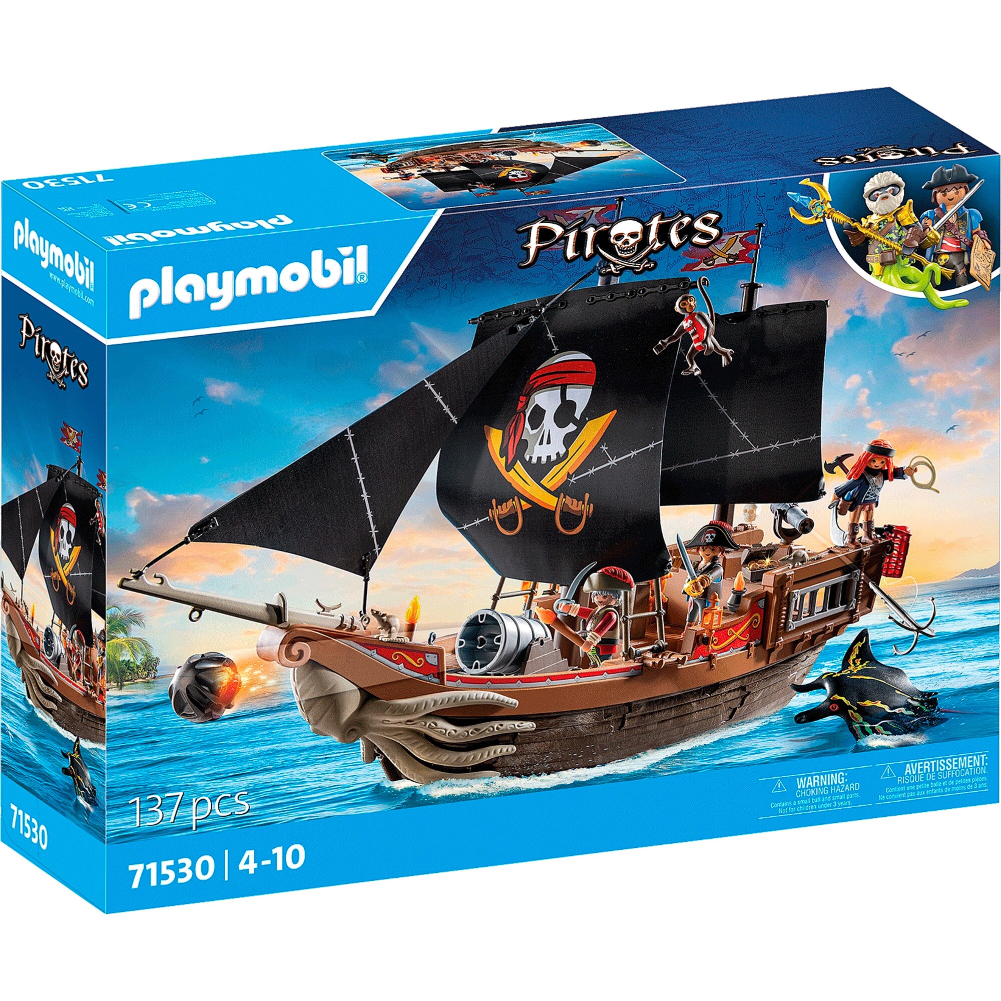 PLAYMOBIL Konstruktionsspielzeug Pirates Gro&szlig;es Piratenschiff - Bild 1