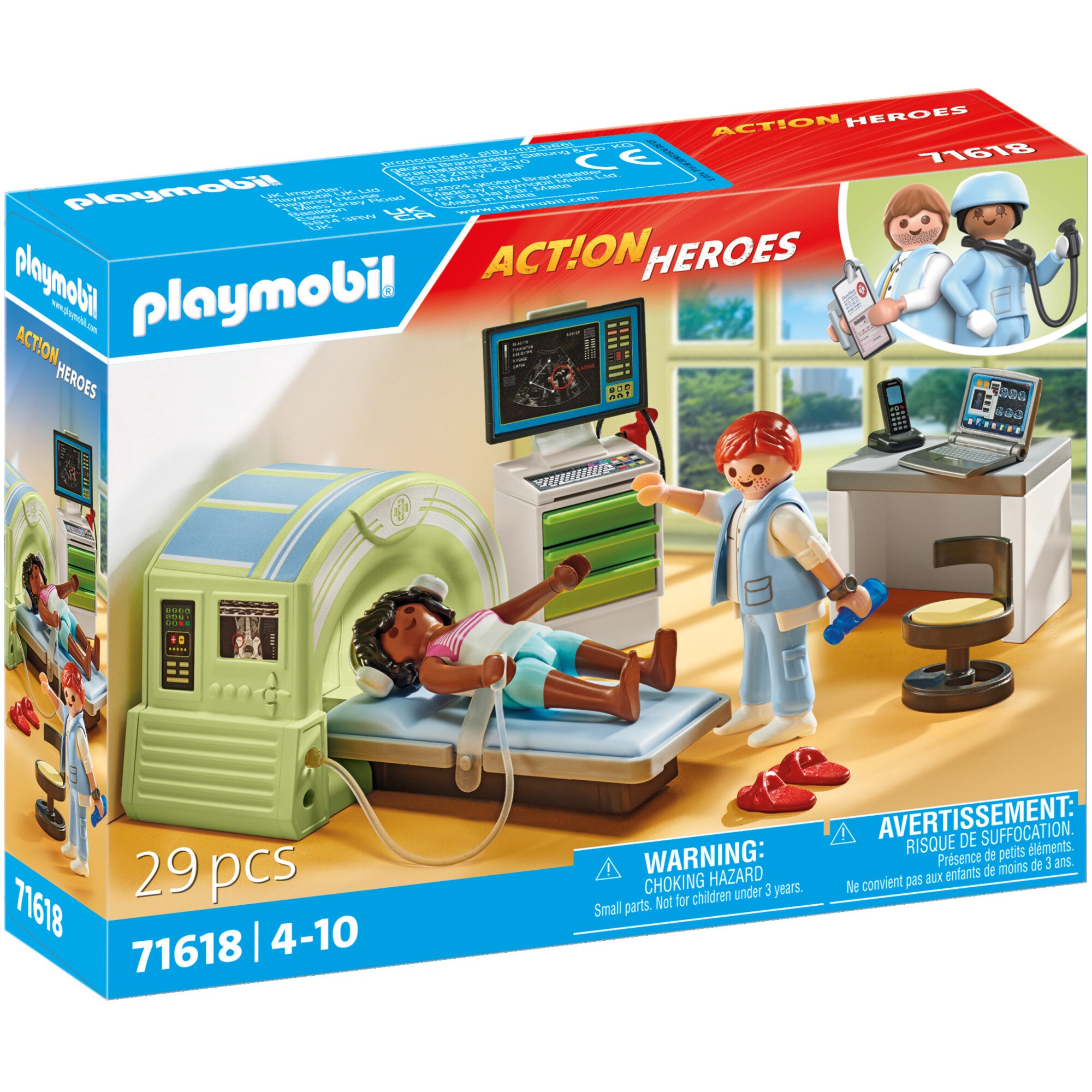 PLAYMOBIL Konstruktionsspielzeug Action Heroes MRT mit Patient - Bild 1