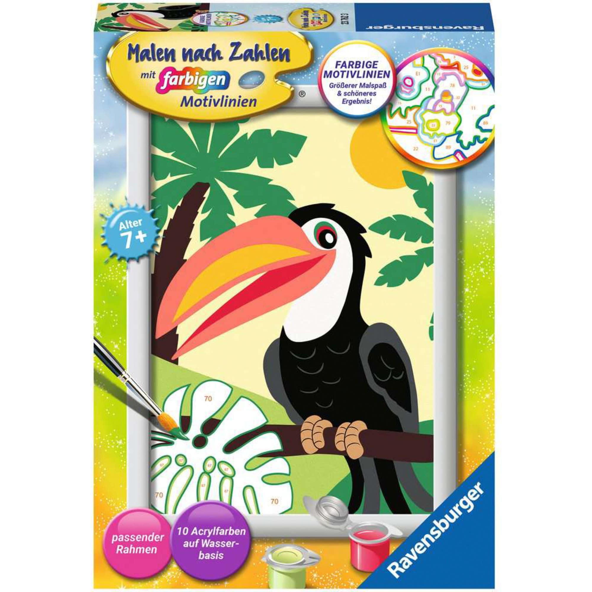 Ravensburger Malen Malen nach Zahlen - Tukan im Dschungel - Bild 1