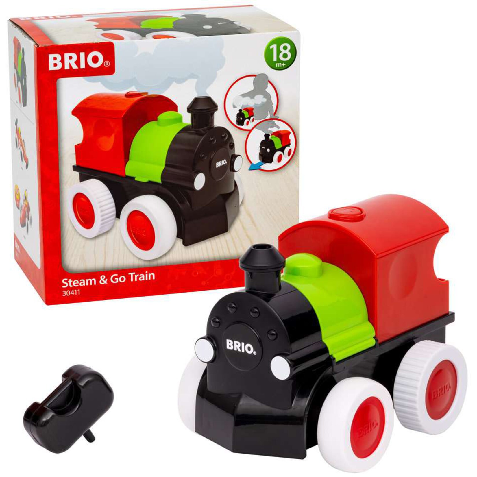 BRIO Spielfahrzeug Push & Go Zug mit Dampf