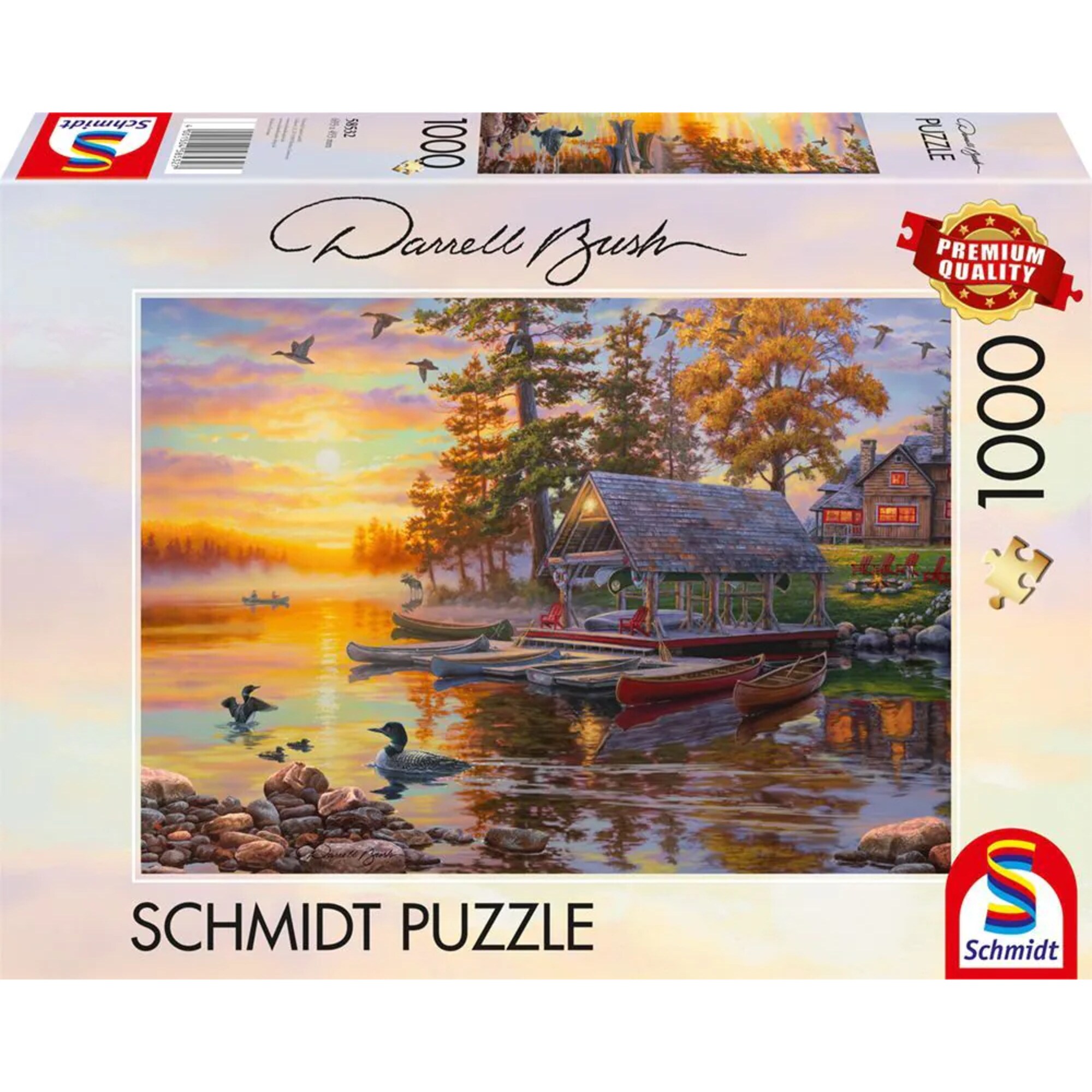 Schmidt Spiele Puzzle Darrell Bush: Bootshaus mit Kanus - Bild 1