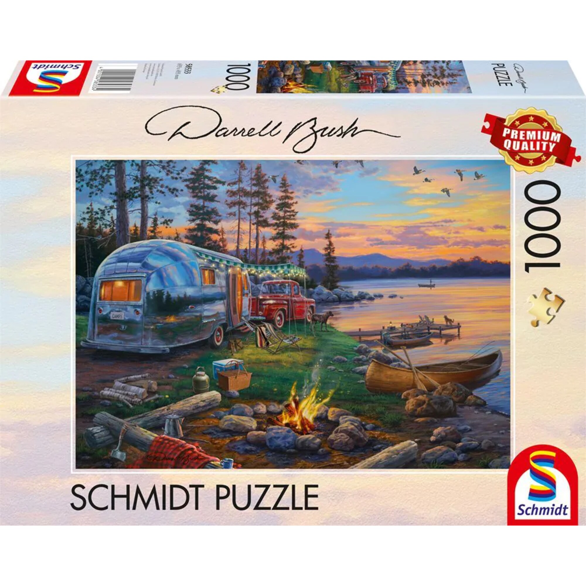 Schmidt Spiele Puzzle Darrell Bush: Campingidyll am See - Bild 1