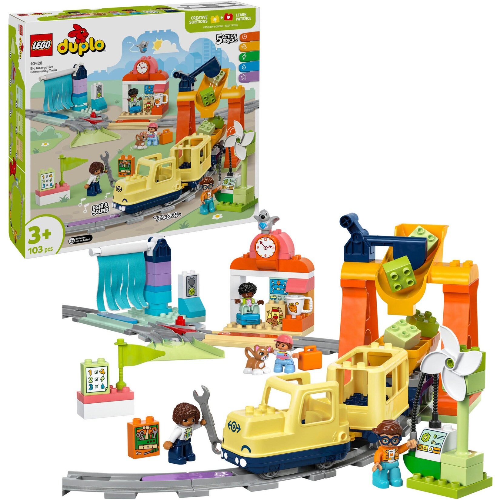 LEGO Konstruktionsspielzeug DUPLO Town Große interaktive Eisenbahn | 05702017583044