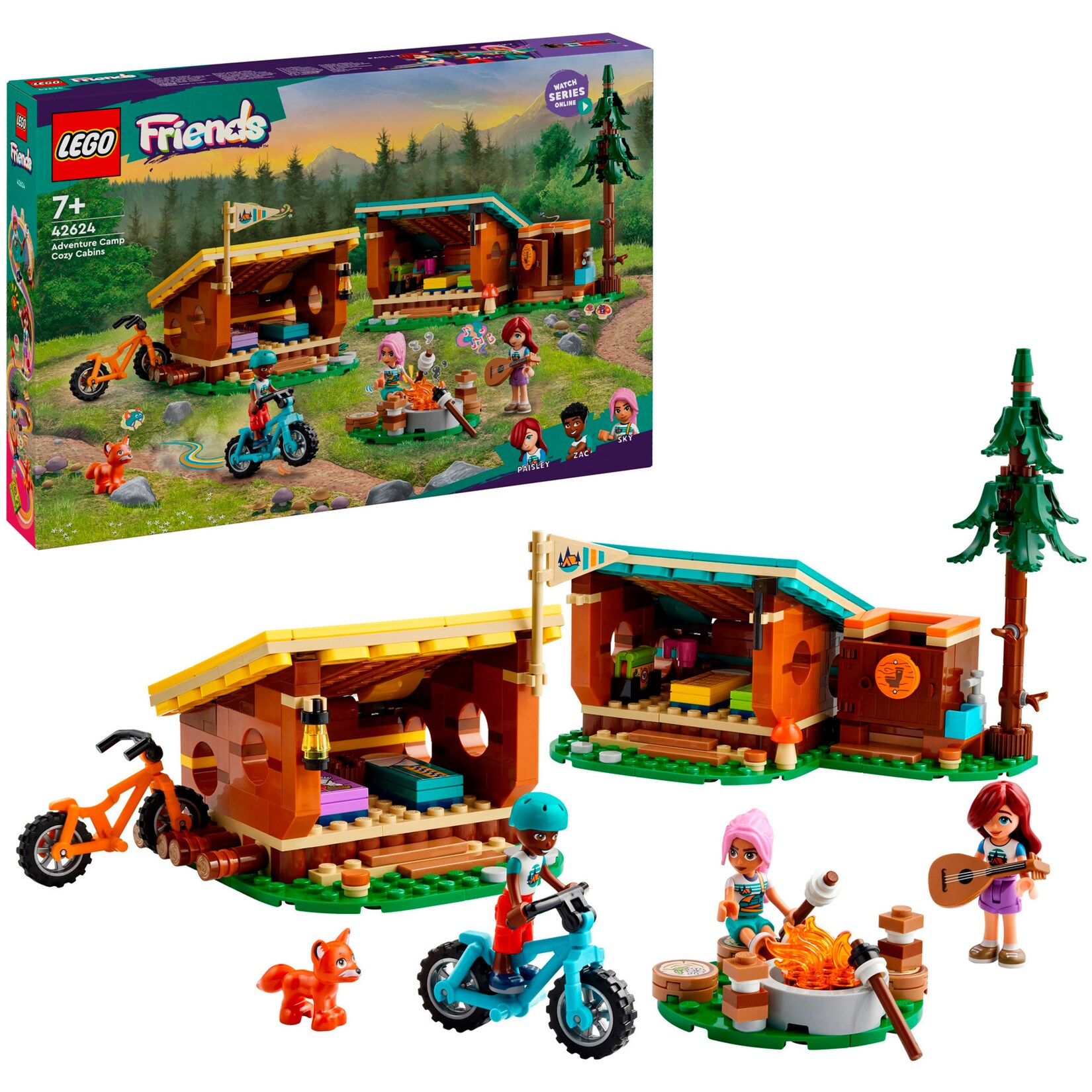 LEGO Konstruktionsspielzeug Friends Gemütliche Hütten im Abenteuercamp | 05702017589428