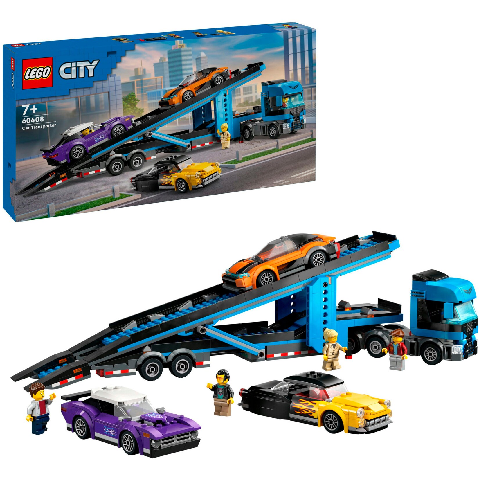 LEGO Konstruktionsspielzeug City Autotransporter mit Sportwagen | 05702017582900
