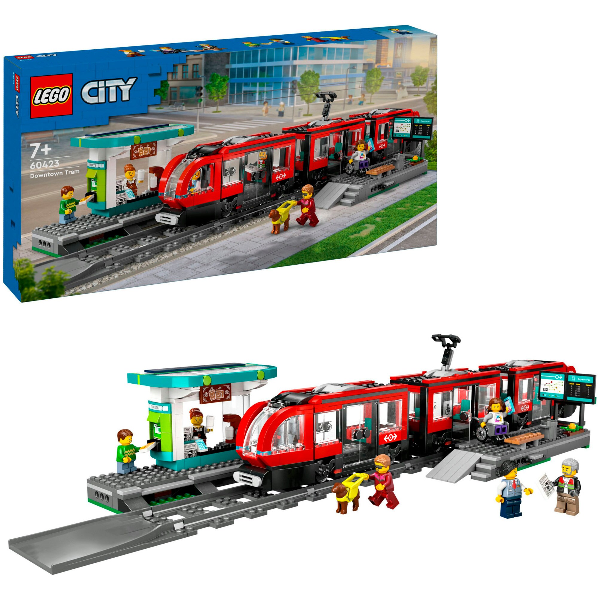 LEGO Konstruktionsspielzeug City Stra&szlig;enbahn mit Haltestelle - Bild 1