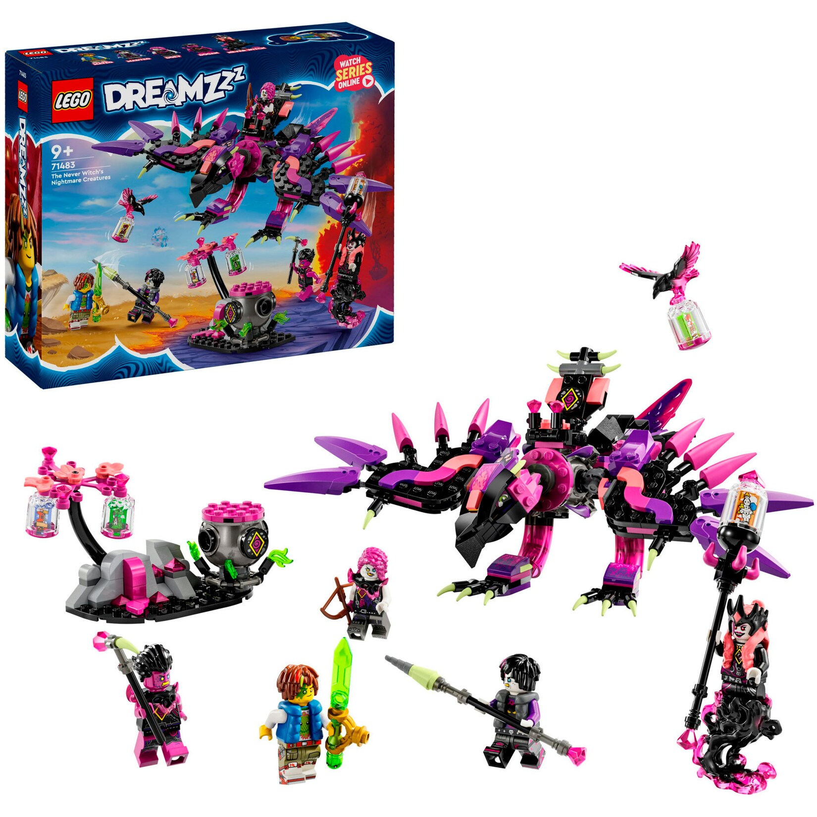 LEGO Konstruktionsspielzeug DREAMZzz Die Albtraumkreaturen der Nimmerhexe | 05702017584287