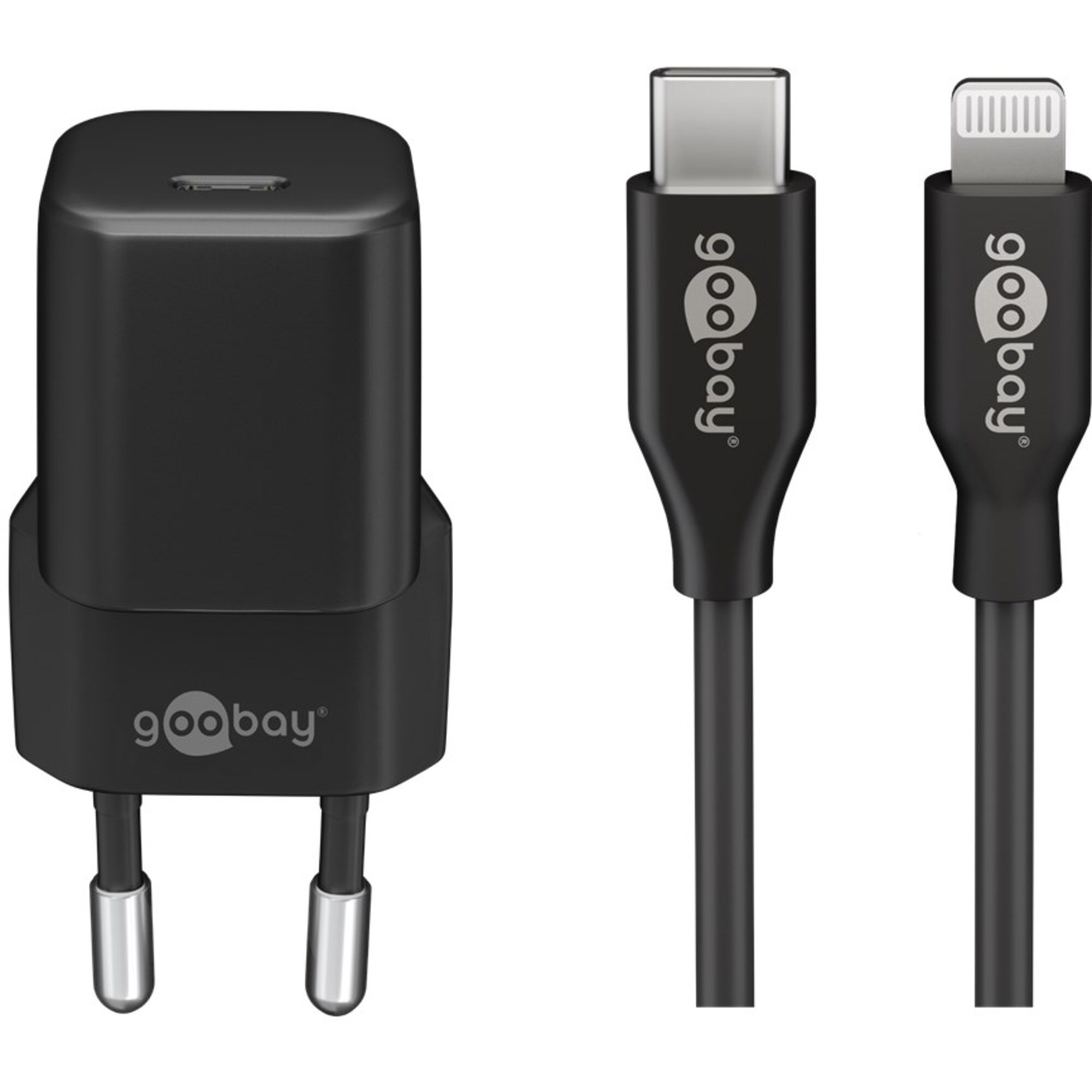 goobay Ladeger&auml;t Apple Lightning / USB-C PD-Ladeset 30 Watt - Bild 1