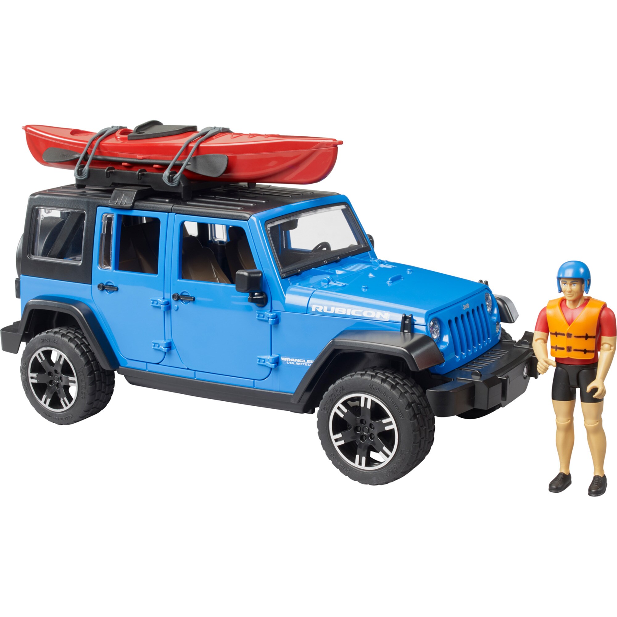 bruder Modellfahrzeug Jeep Wrangler Rubicon Unlimited mit Kajak und Figur - Bild 1