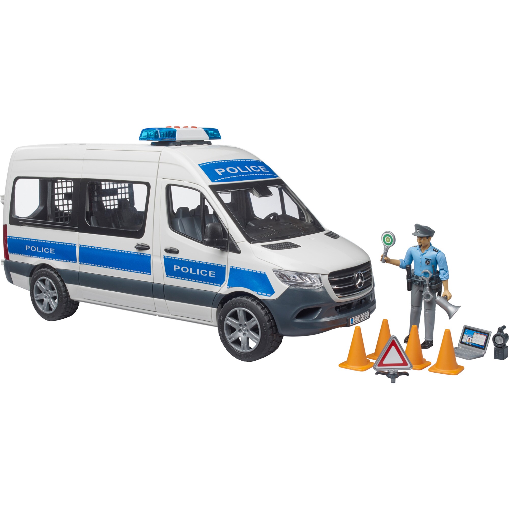 bruder Modellfahrzeug MB Sprinter Polizei Einsatzfahrzeug mit Light & Sound Modul - Bild 1