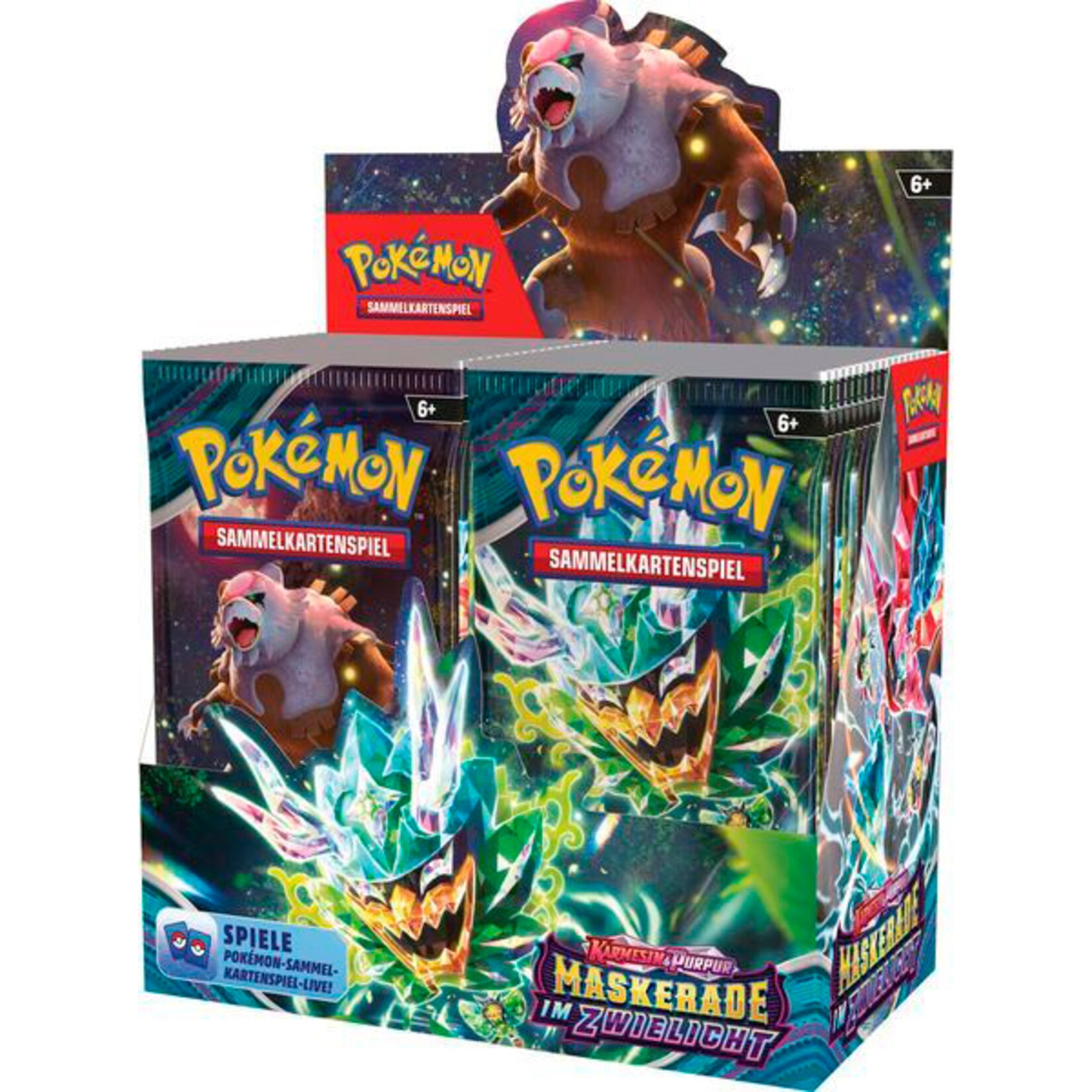 Pokemon Sammelkarten Pokémon-TCG: Karmesin & Purpur – Maskerade im Zwielicht Booster Display | 00820650468780