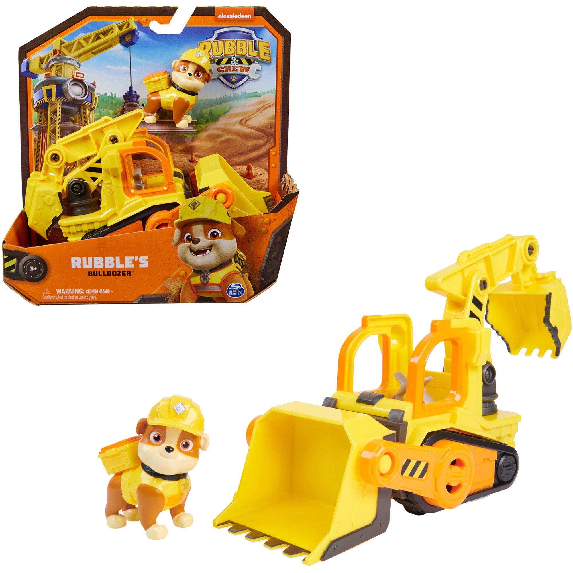 PAW PATROL Spielfahrzeug Rubble & Crew - Planierraupen-Baufahrzeug mit Rubble-Figur - Bild 1