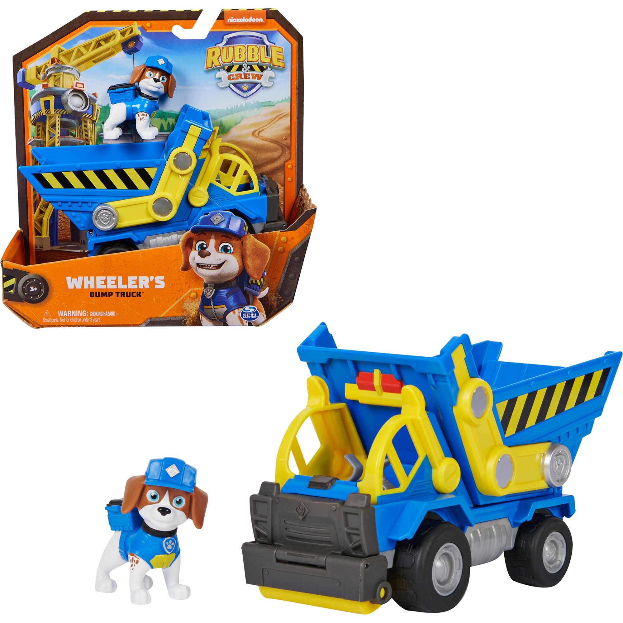 PAW PATROL Spielfahrzeug Rubble & Crew - Kipplaster-Baufahrzeug mit Wheeler-Figur - Bild 1