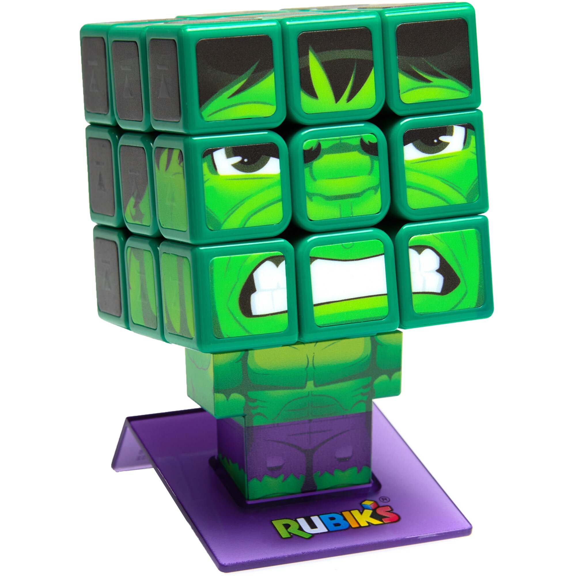 Spinmaster Geschicklichkeitsspiel Rubik's - Cubers 3x3 Hulk - Bild 1