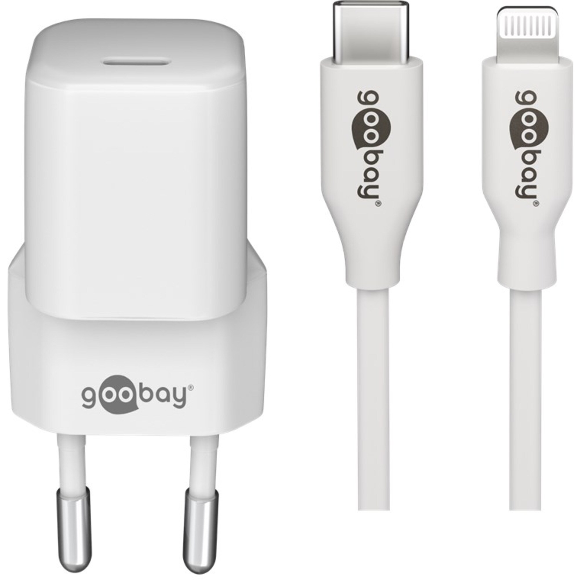 goobay Ladeger&auml;t Apple Lightning / USB-C PD-Ladeset 30 Watt - Bild 1