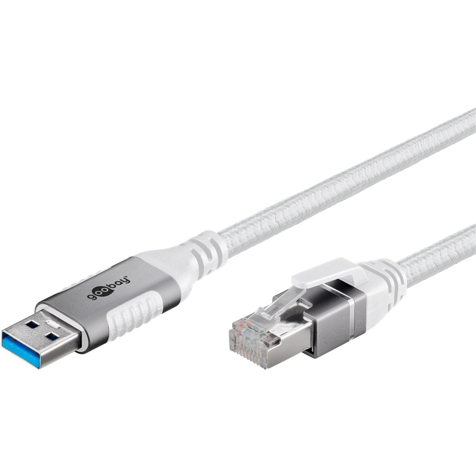 goobay LAN-Adapter Ethernet-Kabel USB-A 3.2 Gen1 Stecker > RJ-45 Stecker | 04040849741579