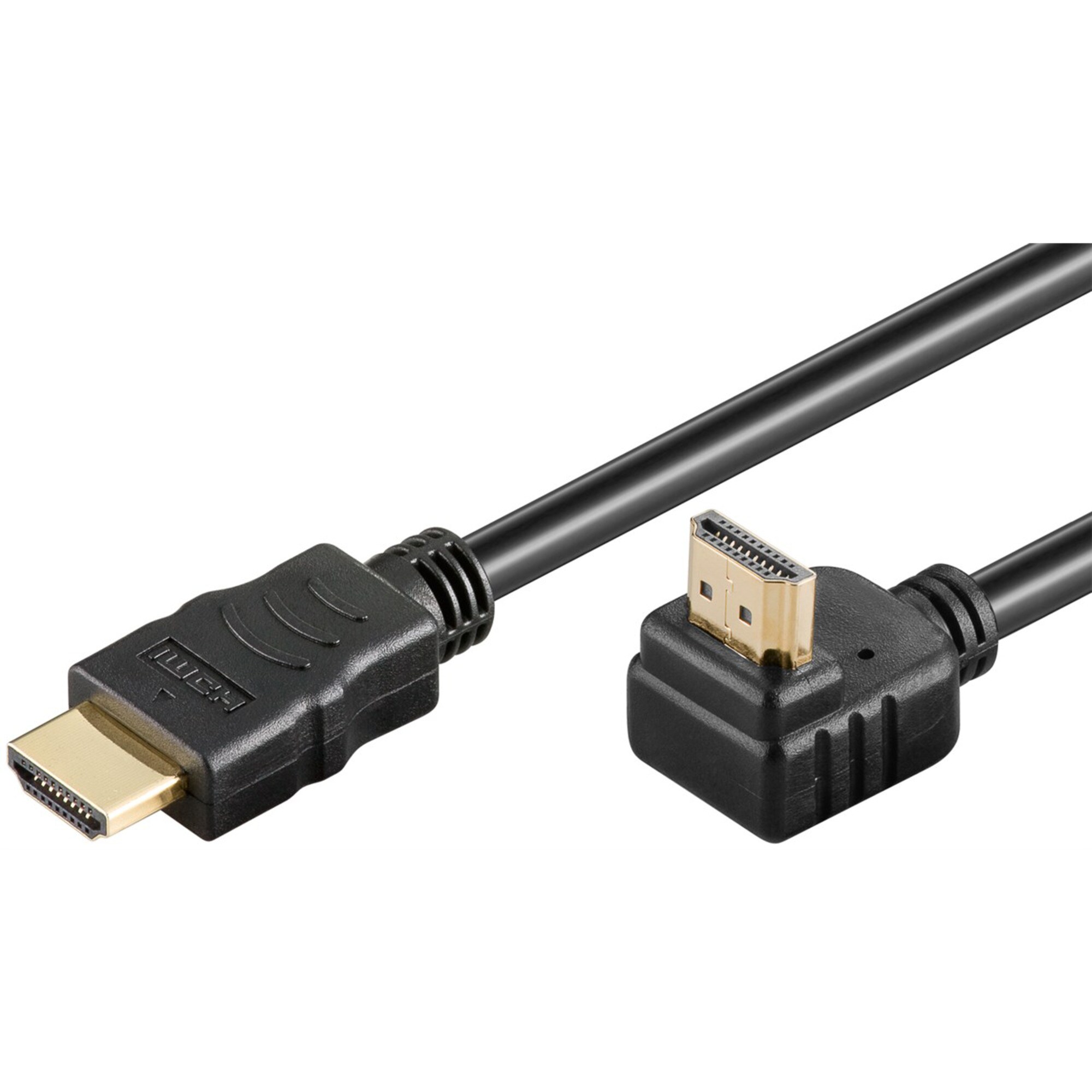 goobay Kabel High-Speed-HDMI 90&deg;-Kabel mit Ethernet - Bild 1
