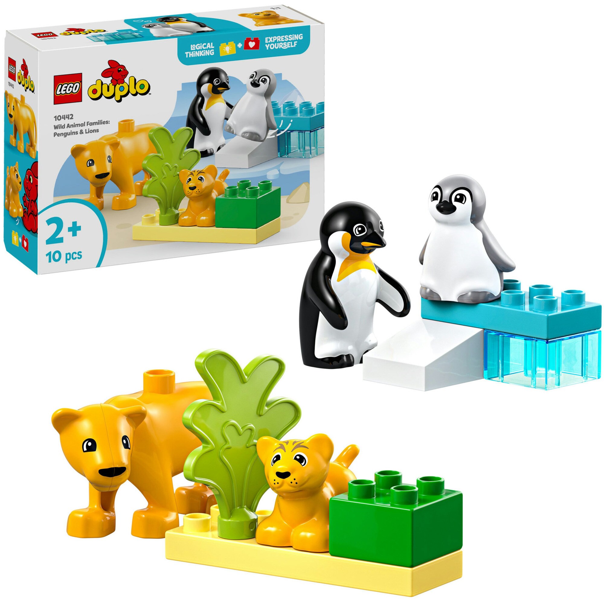 LEGO Konstruktionsspielzeug DUPLO Town Wildtier-Familien: Pinguine und L&ouml;wen - Bild 1