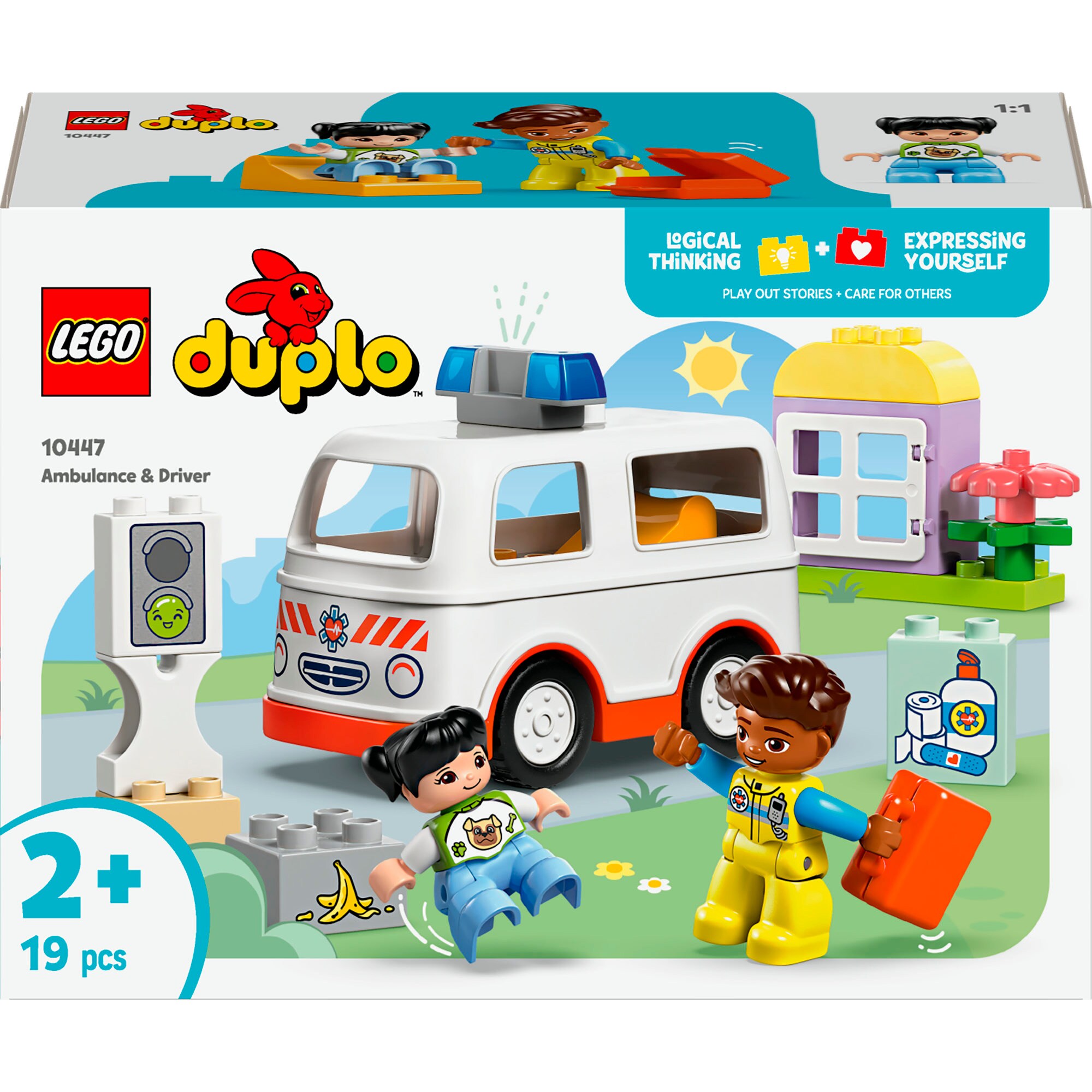 LEGO Konstruktionsspielzeug DUPLO Town Rettungswagen mit Fahrer - Bild 1