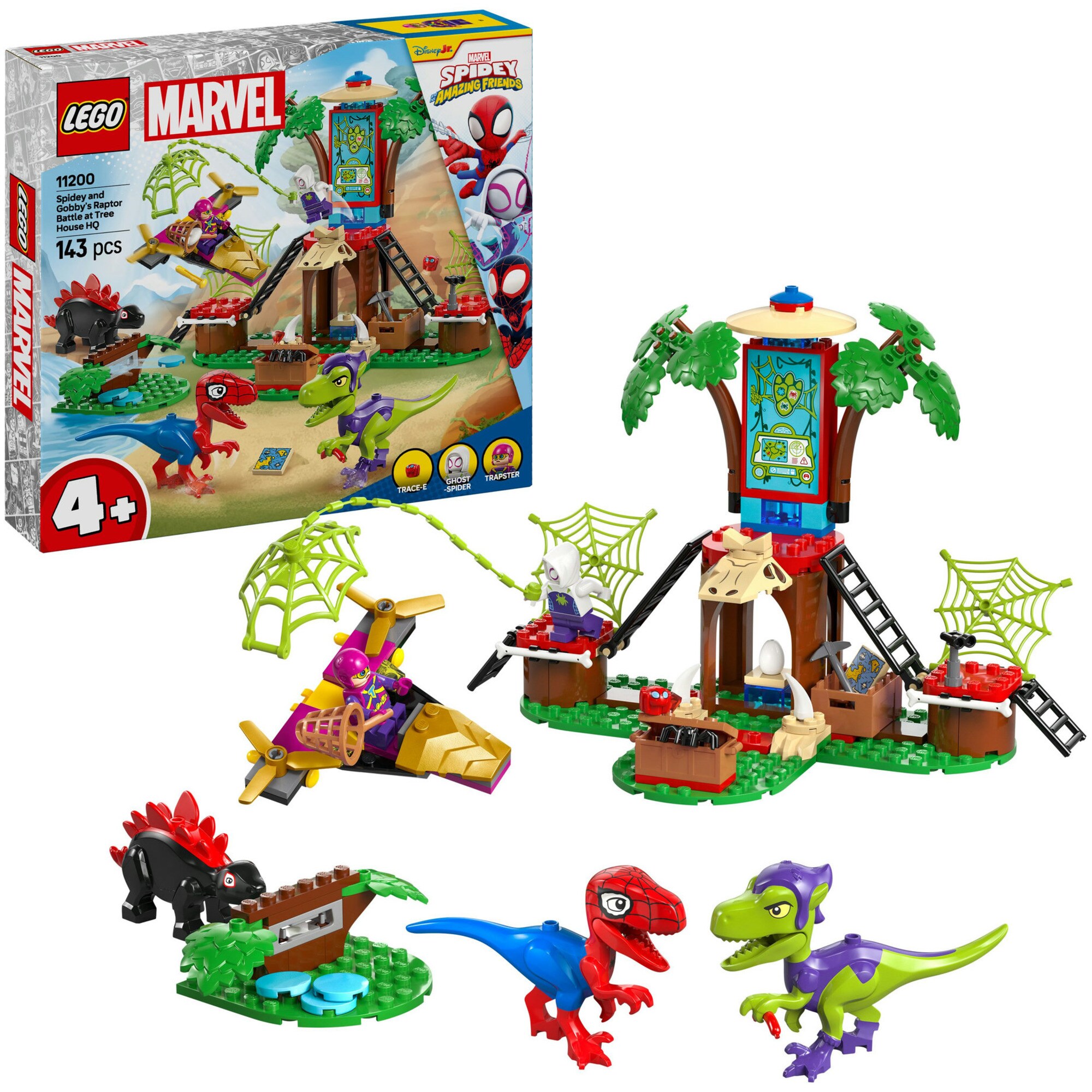 LEGO Konstruktionsspielzeug Marvel Spidey und seine Super-Freunde Showdown am Baumhaus: Spidey-Rex vs. Gobby-Raptor - Bild 1