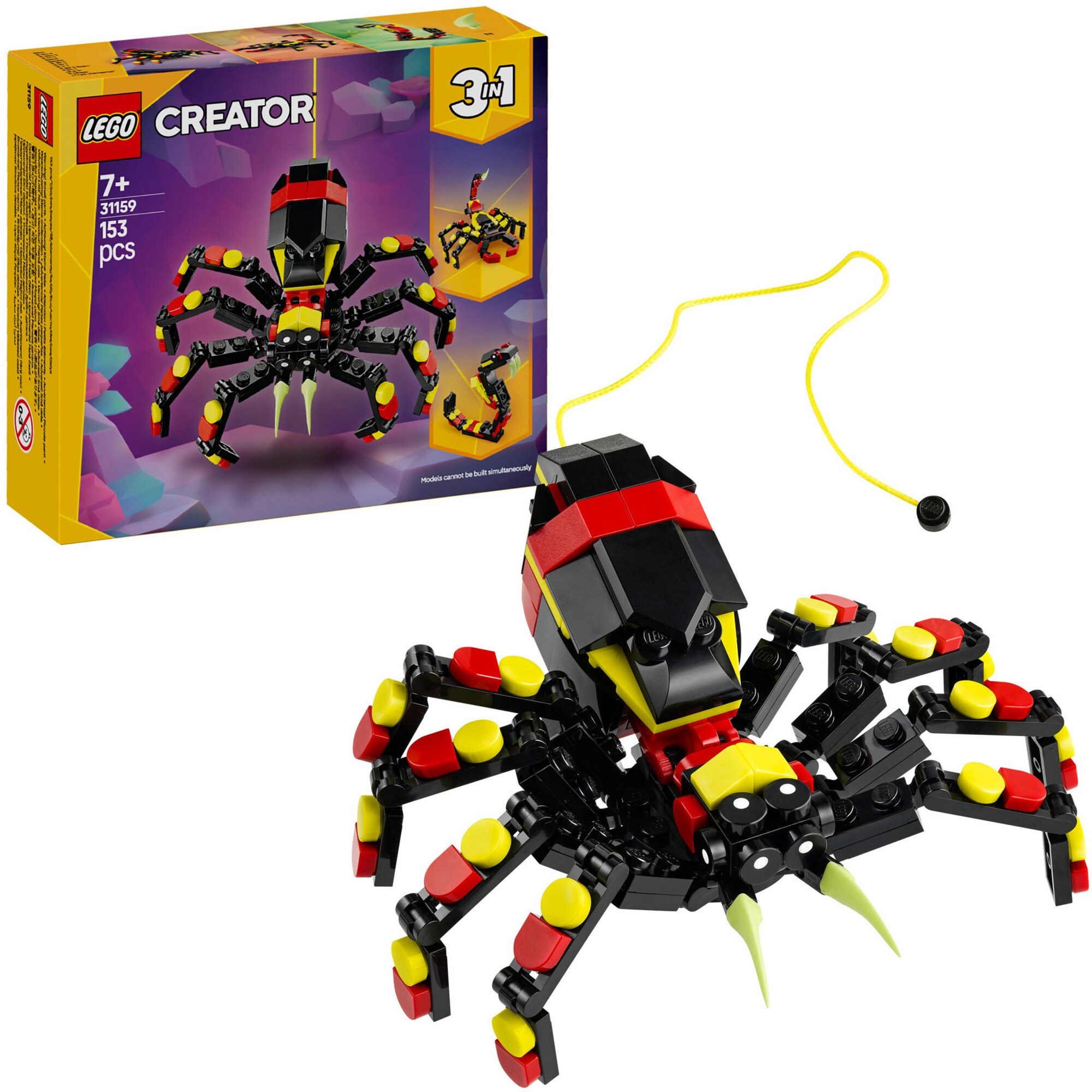 LEGO Konstruktionsspielzeug Creator 3-in-1 Wilde Tiere: &Uuml;berraschungsspinne - Bild 1