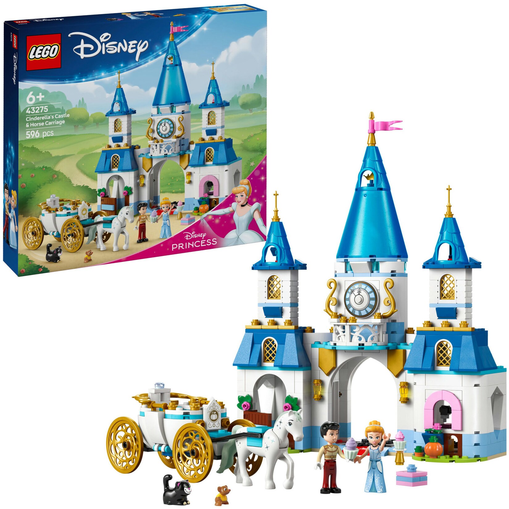 LEGO Konstruktionsspielzeug Disney Princess Cinderellas Schloss und Pferdekutsche | 05702017814636
