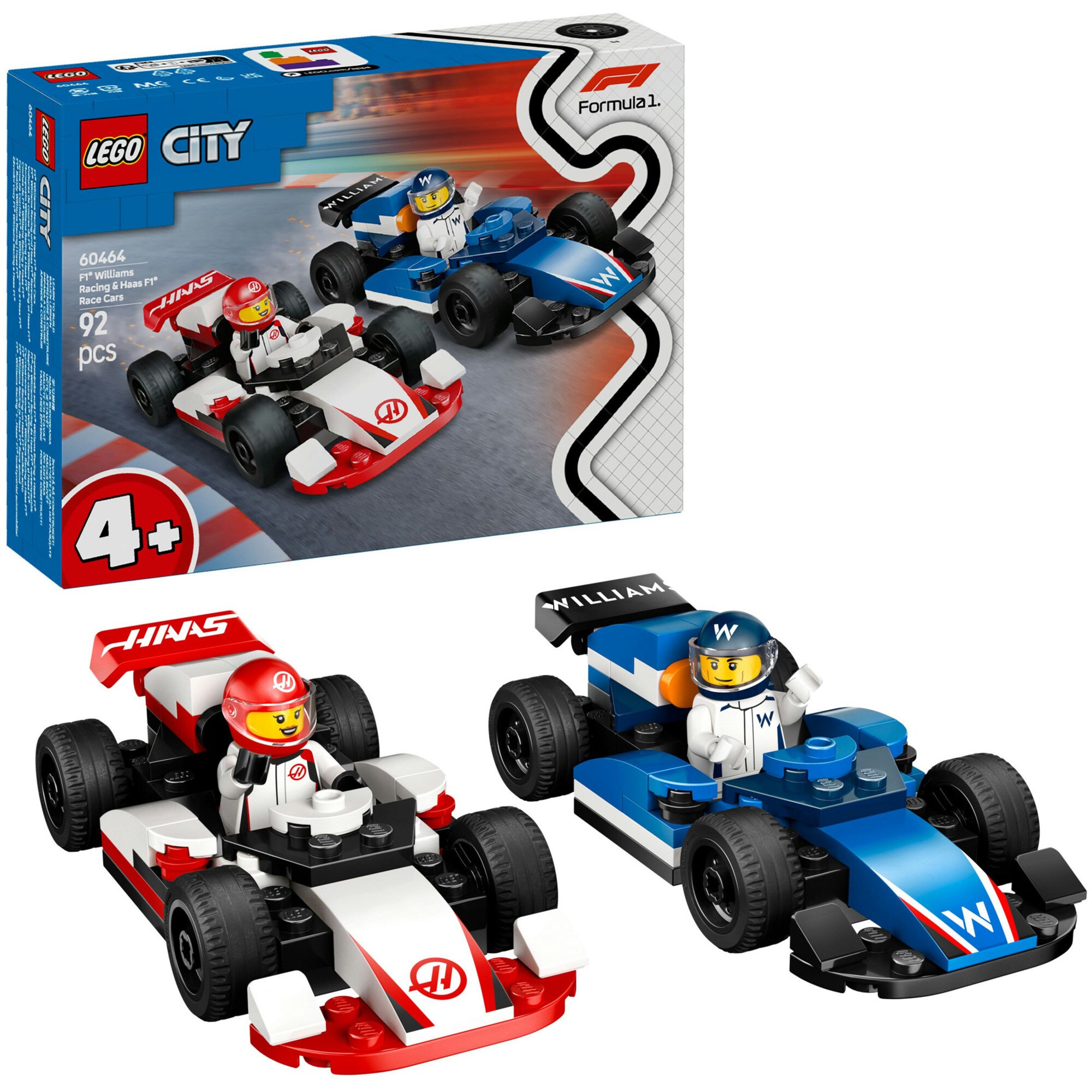 LEGO Konstruktionsspielzeug City F1 Williams Racing und Haas F1 Rennautos - Bild 1