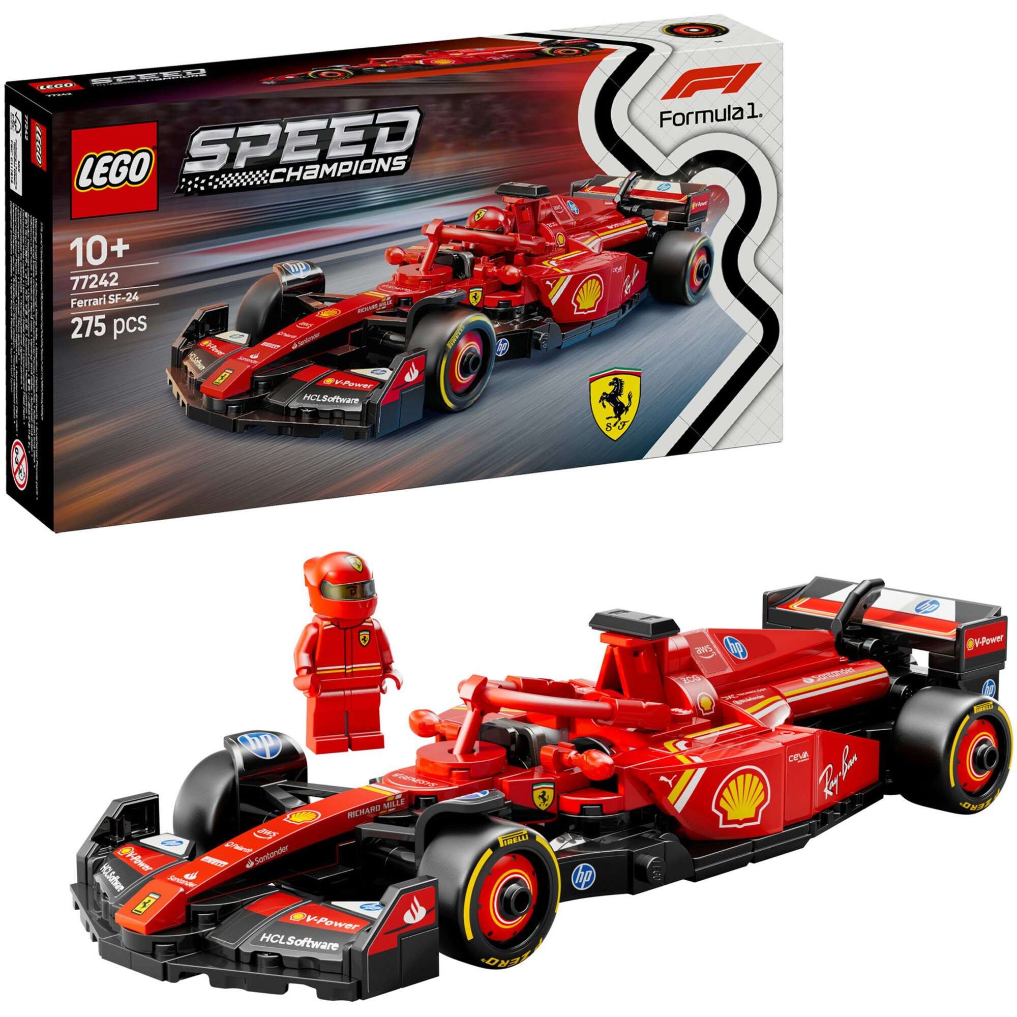 LEGO Konstruktionsspielzeug Speed Champions Ferrari SF-24 F1 Rennauto - Bild 1